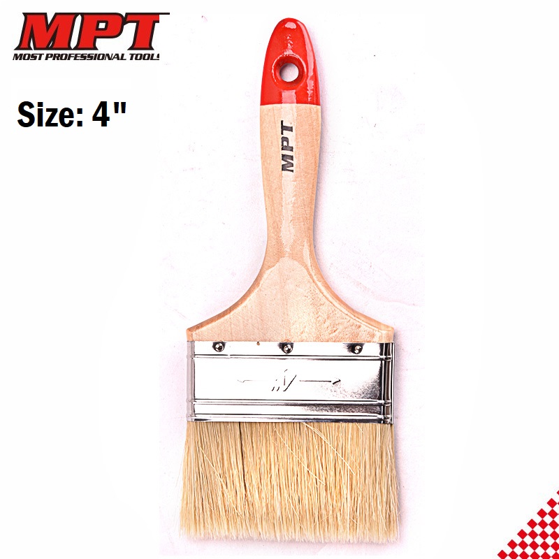 MPT Flat Paint Brush ( 1" | 1.5" | 2" | 2.5" | 3" | 4" ) Heavy Duty Wood Handle; MHI04001_img_7