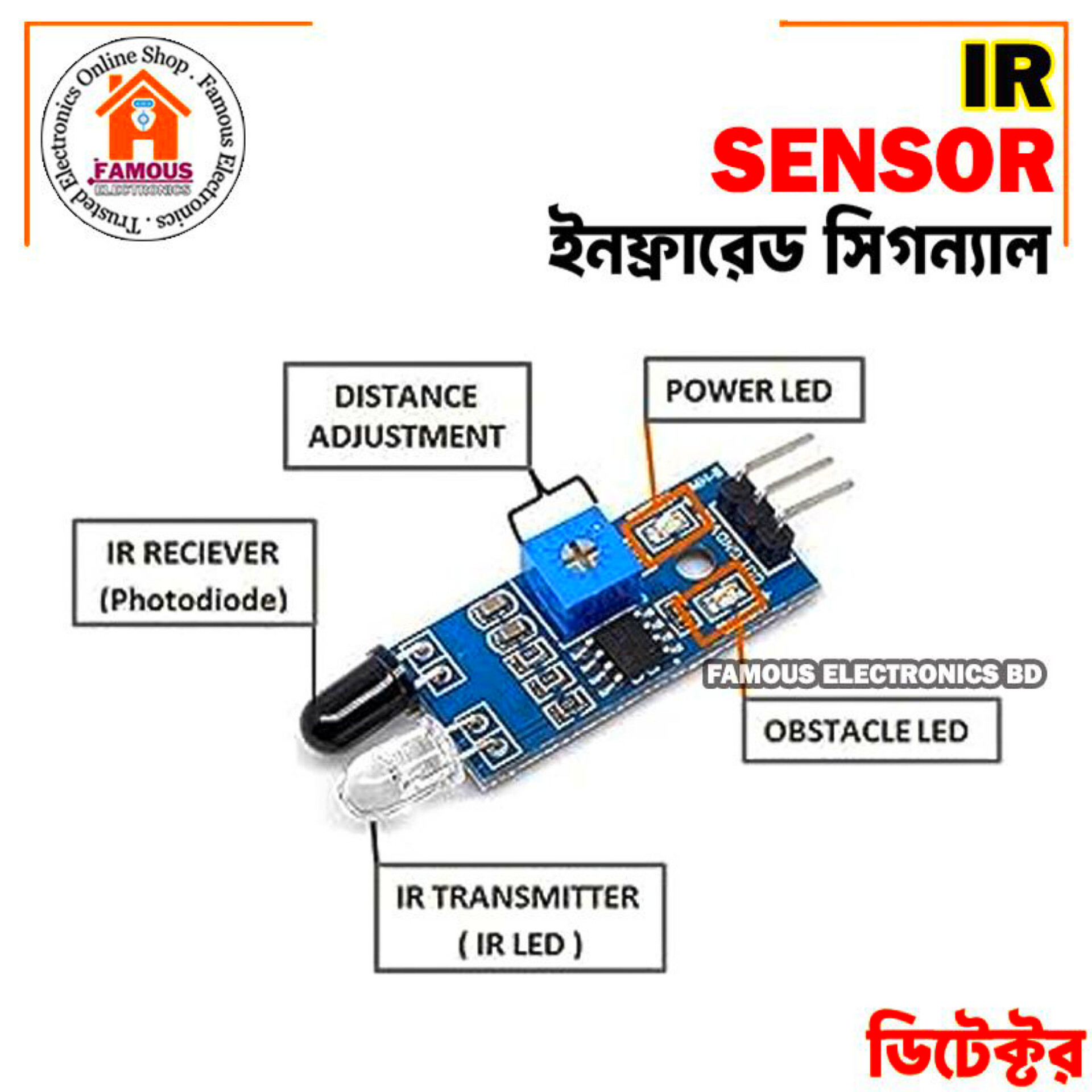 IR Sensor, Infrared Obstacle Avoidance Sensor For Arduino Smart Car Robot 3 Ratings_img_7