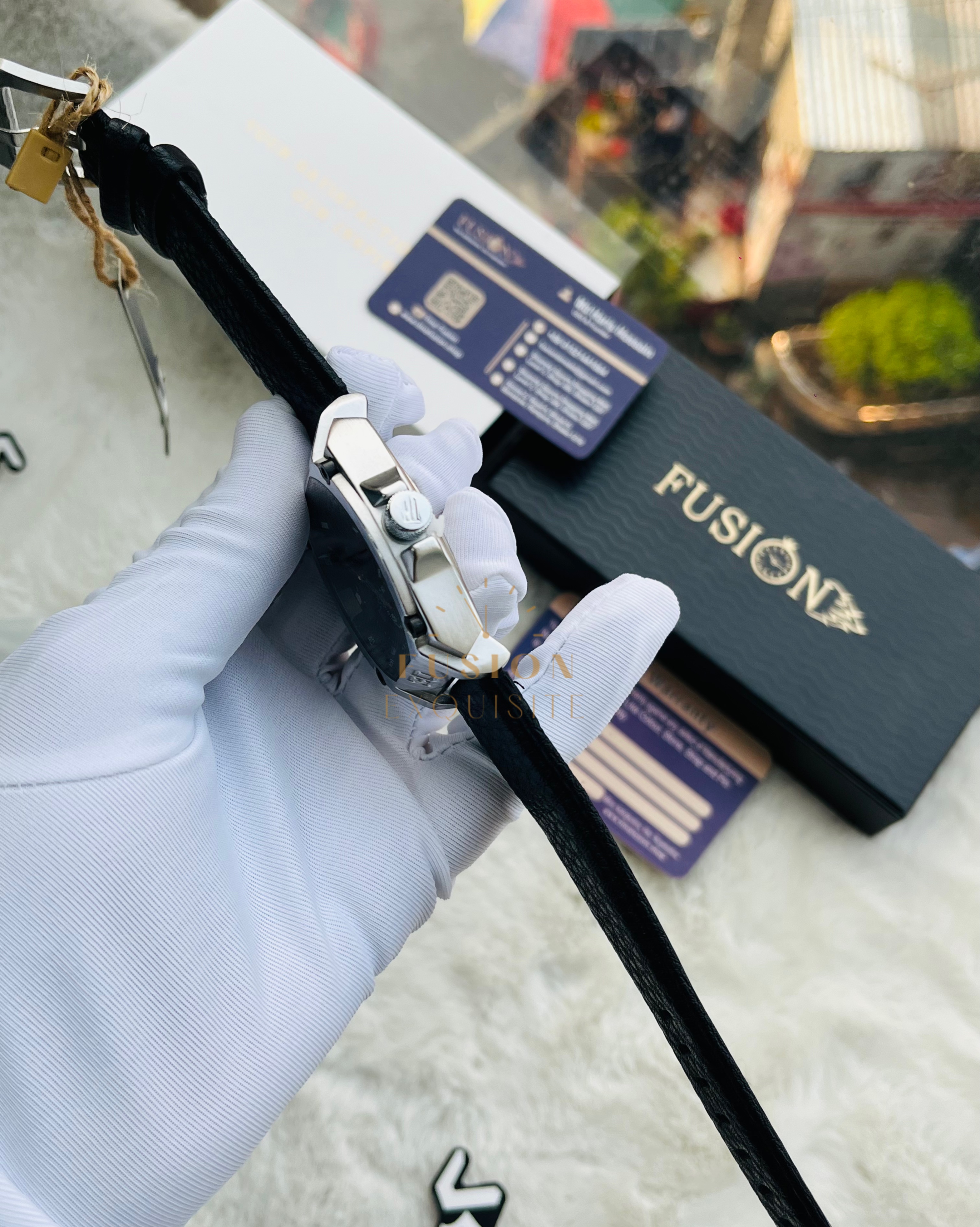 Tubular Square Belt Black Authentic Watch_img_1