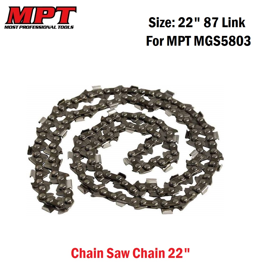 MPT 22" Chain Saw Chain, Link: 76, MGA01012-22"; FOR MPT Chainsaw MGS5803-22"