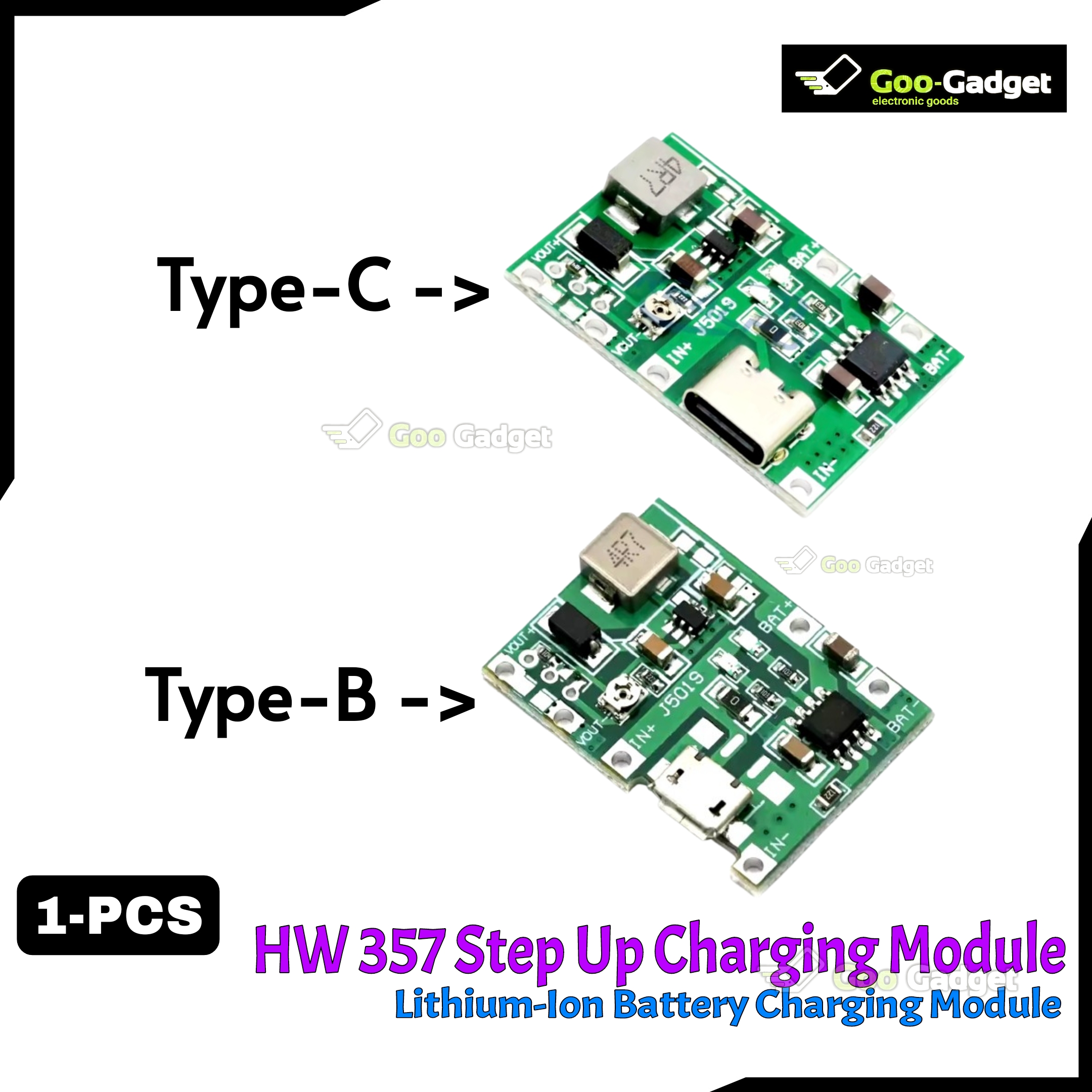 HW-357 Adjustable Step-Up Module | 3.7V to 9V/5V, 2A Boost Converter for 18650 Lithium Battery_img_0