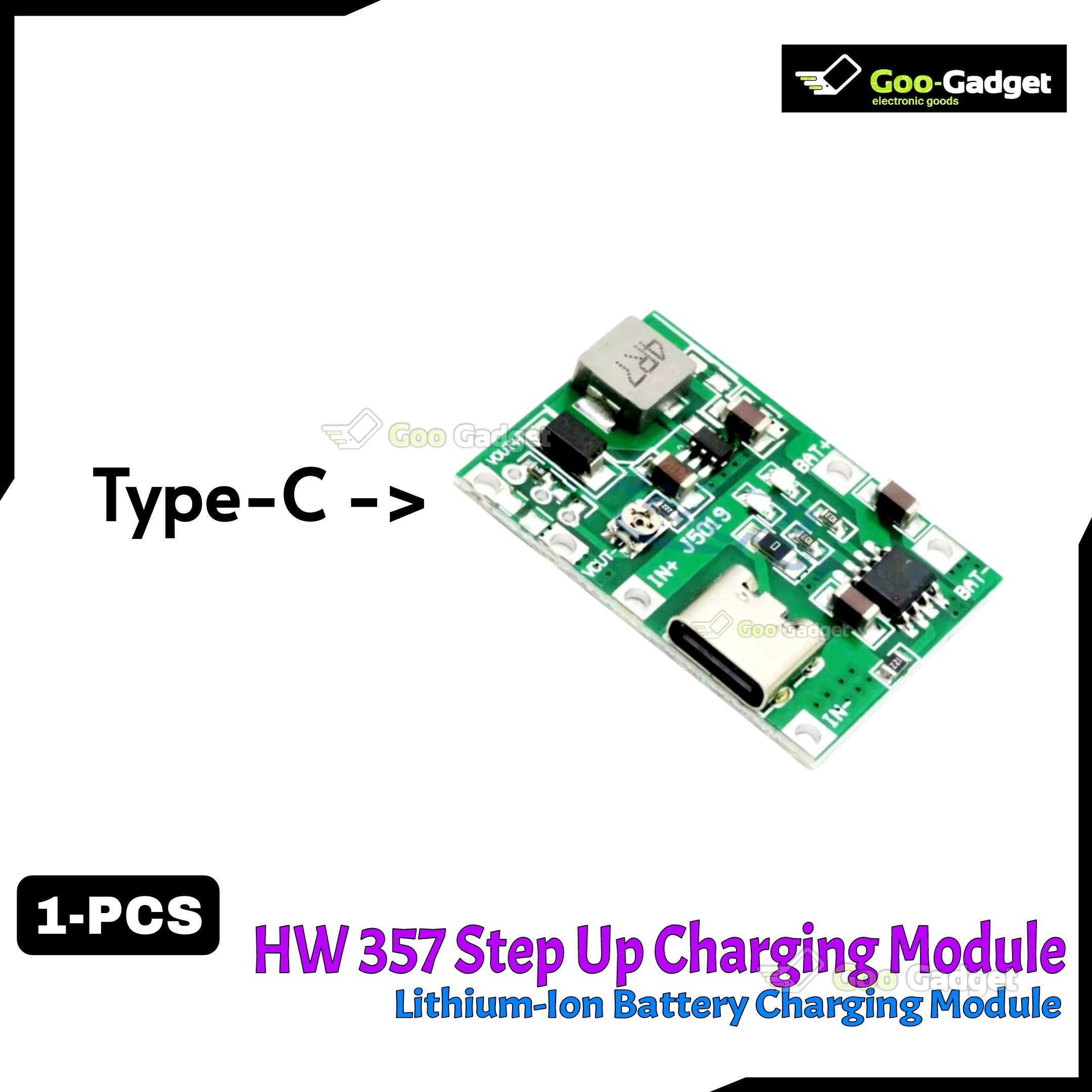 HW-357 Adjustable Step-Up Module | 3.7V to 9V/5V, 2A Boost Converter for 18650 Lithium Battery_img_1