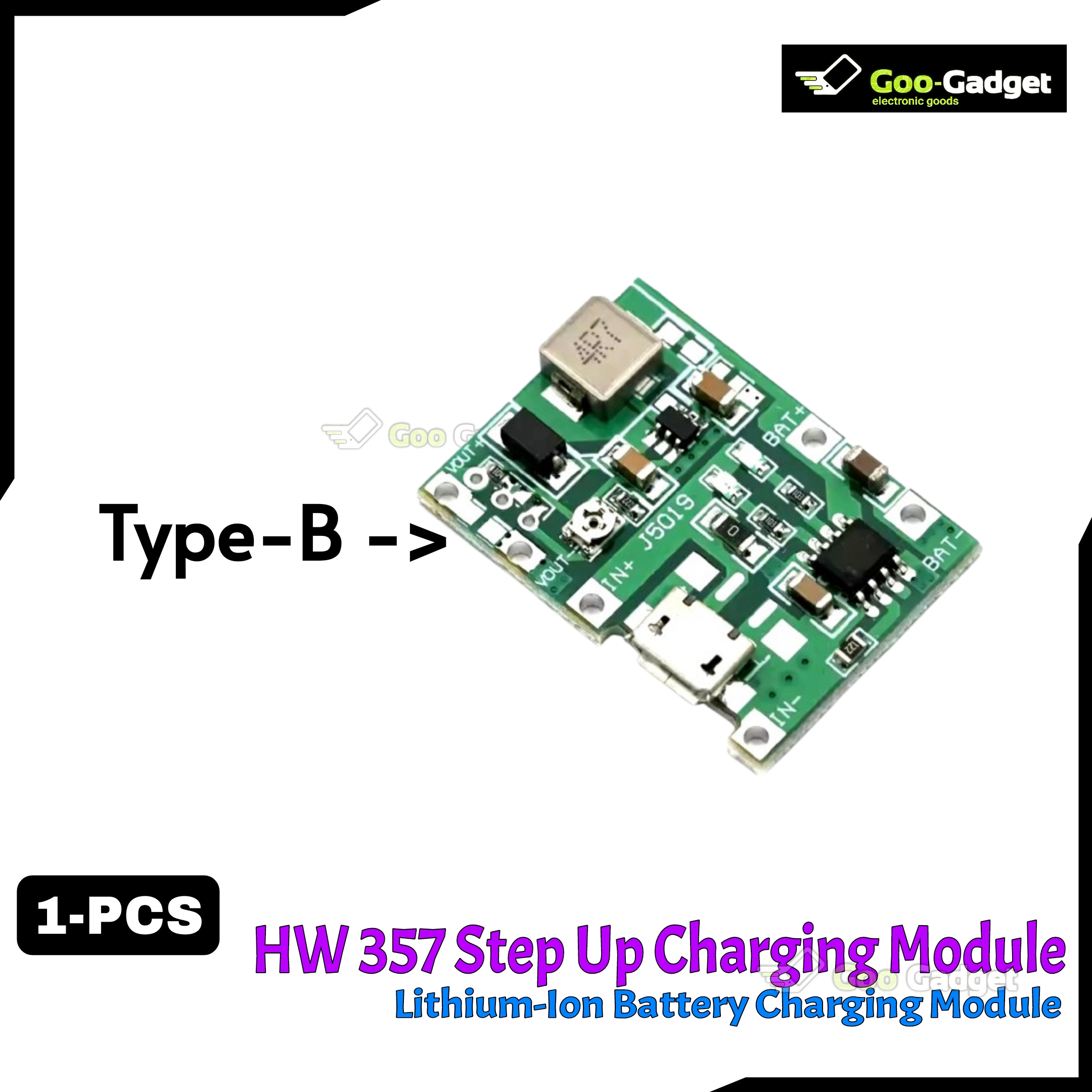 HW-357 Adjustable Step-Up Module | 3.7V to 9V/5V, 2A Boost Converter for 18650 Lithium Battery
