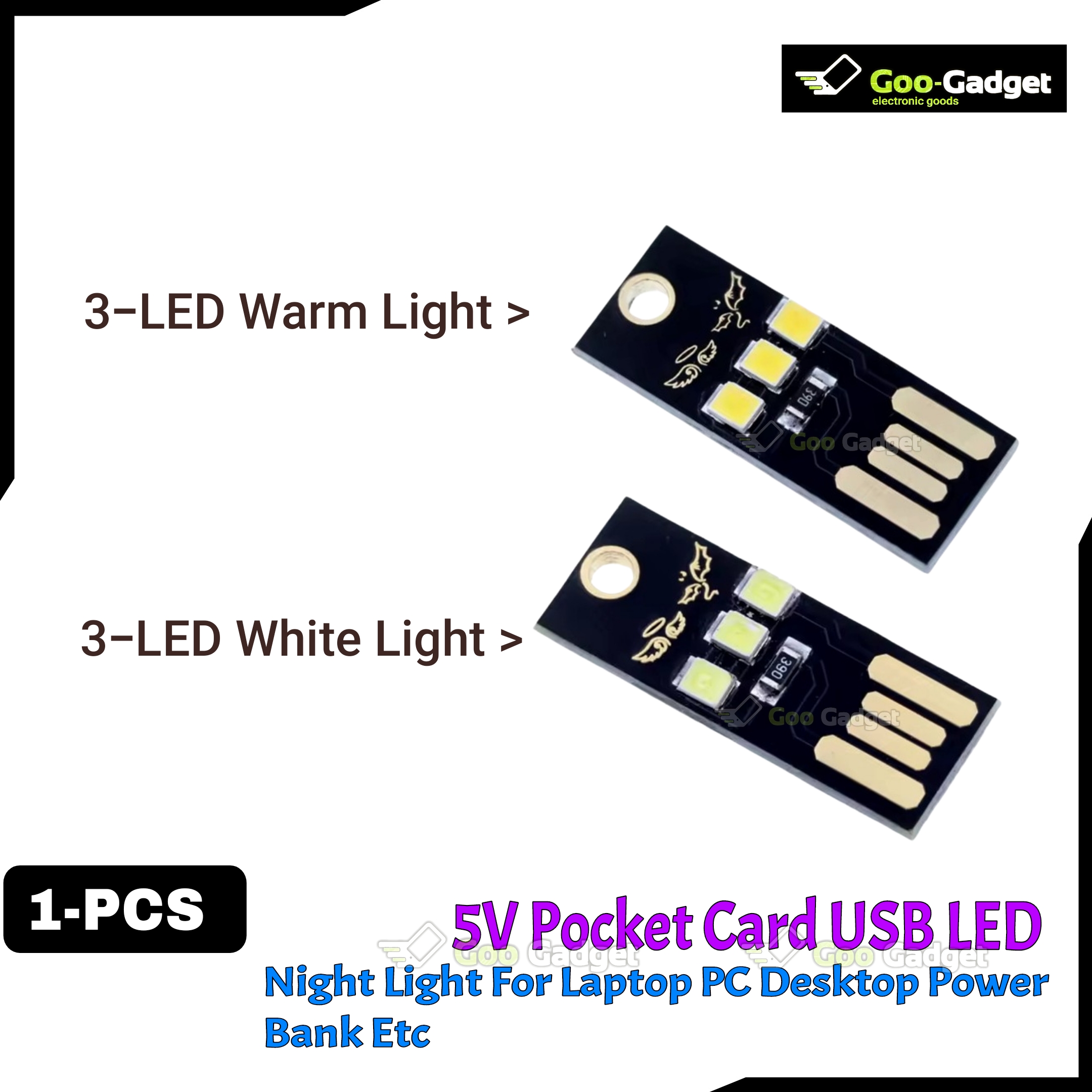 Night Lamp Mini Pocket Card USB Power LED Keychain | 0.5W USB LED Bulb for Laptop, PC, and Power Bank_img_0