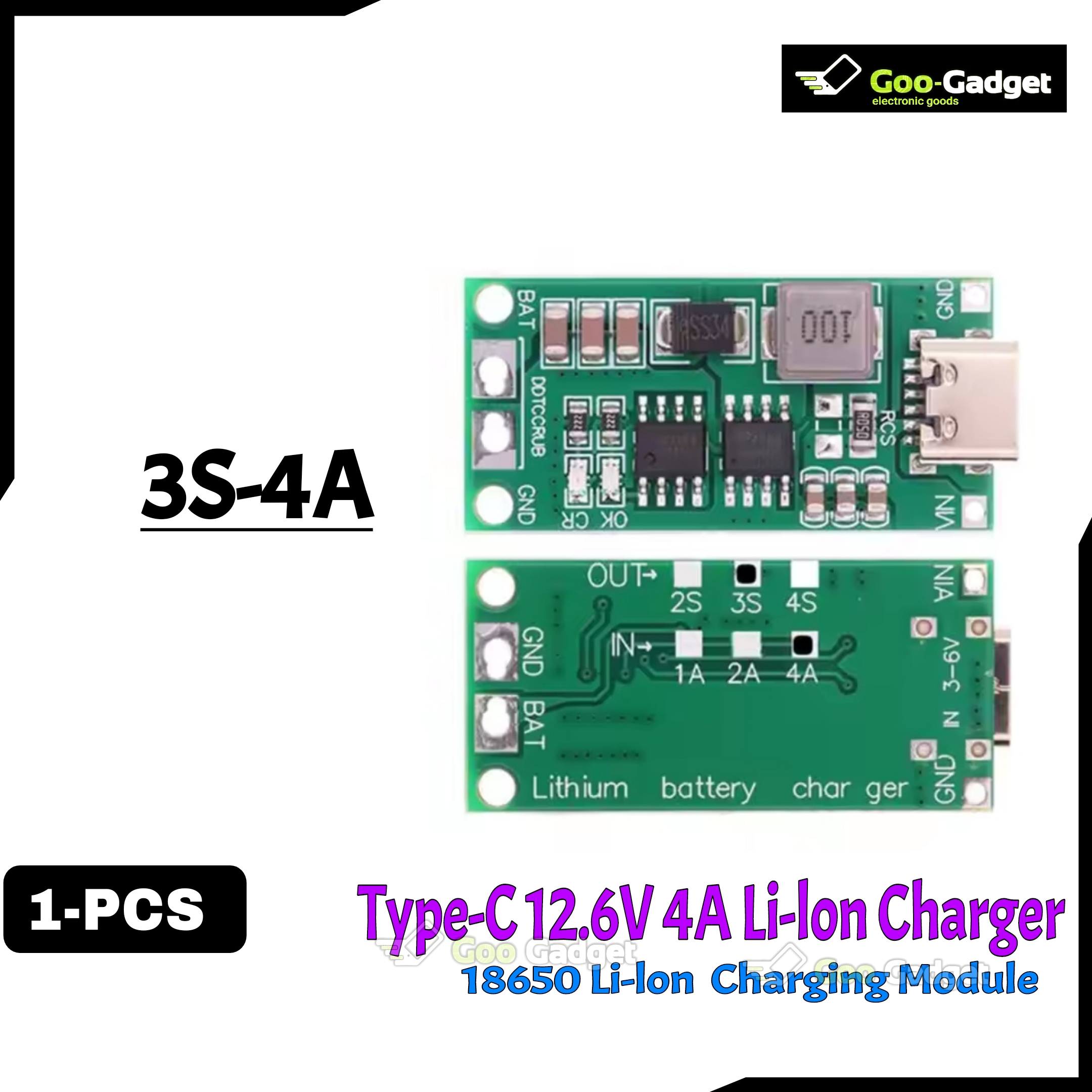 Multi-Cell 2S 3S 4S Type-C Step-Up Boost Charger | 8.4V 12.6V 16.8V LiPo/Li-Ion Battery Charger_img_3