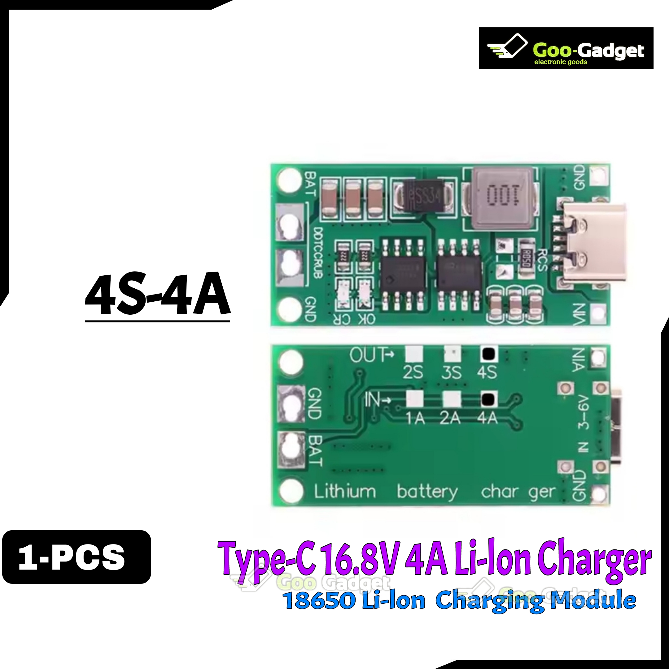 Multi-Cell 2S 3S 4S Type-C Step-Up Boost Charger | 8.4V 12.6V 16.8V LiPo/Li-Ion Battery Charger_img_4