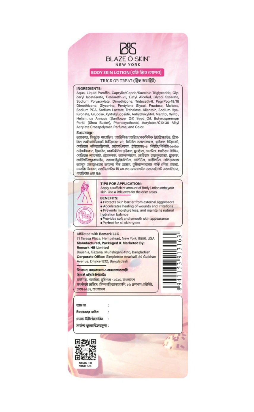 Blaze O' Skin Body Lotion: Trick or Treat 250ml - Image 4