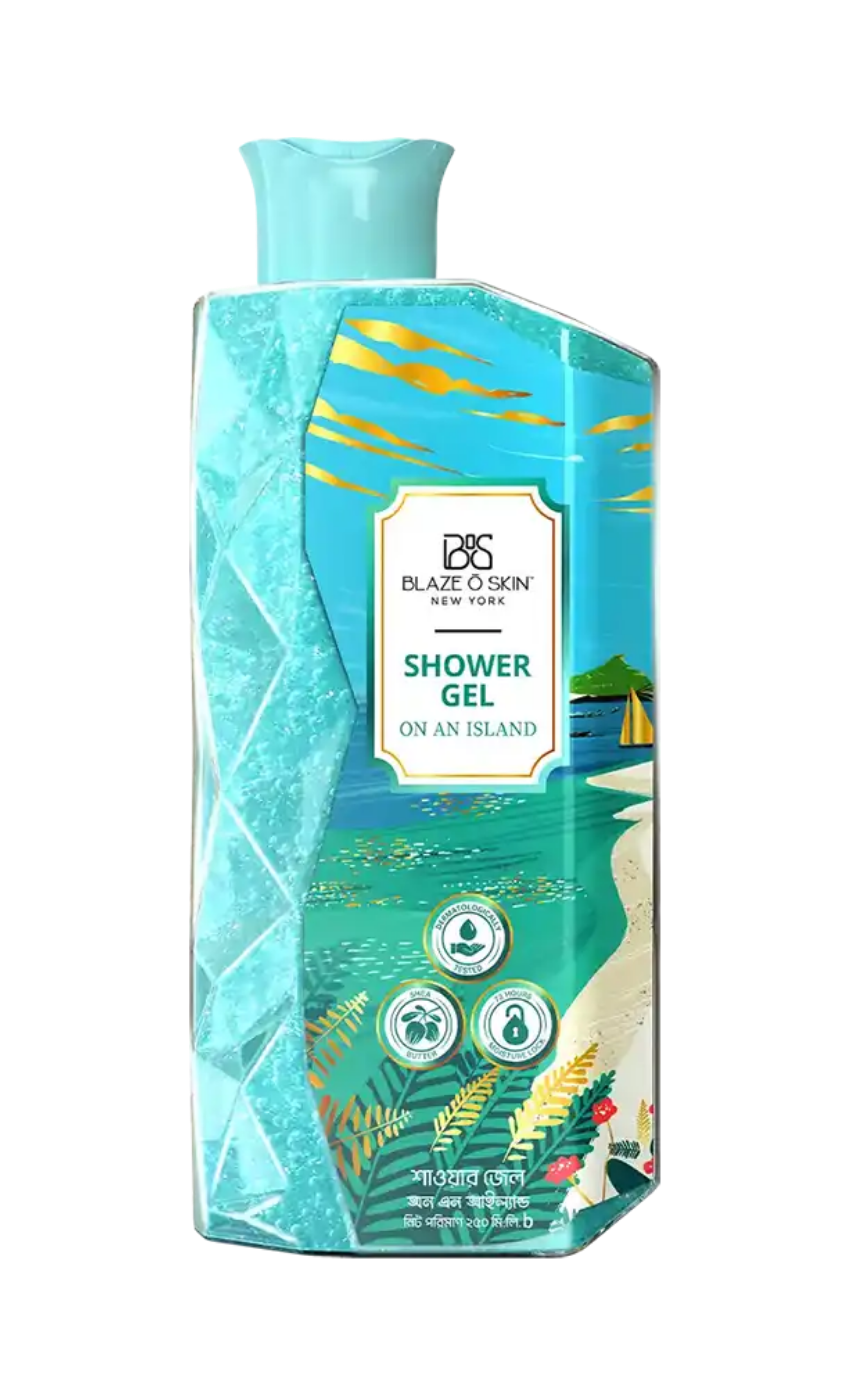 Blaze O' Skin Shower Gel: On An Island 250ml - Image 1