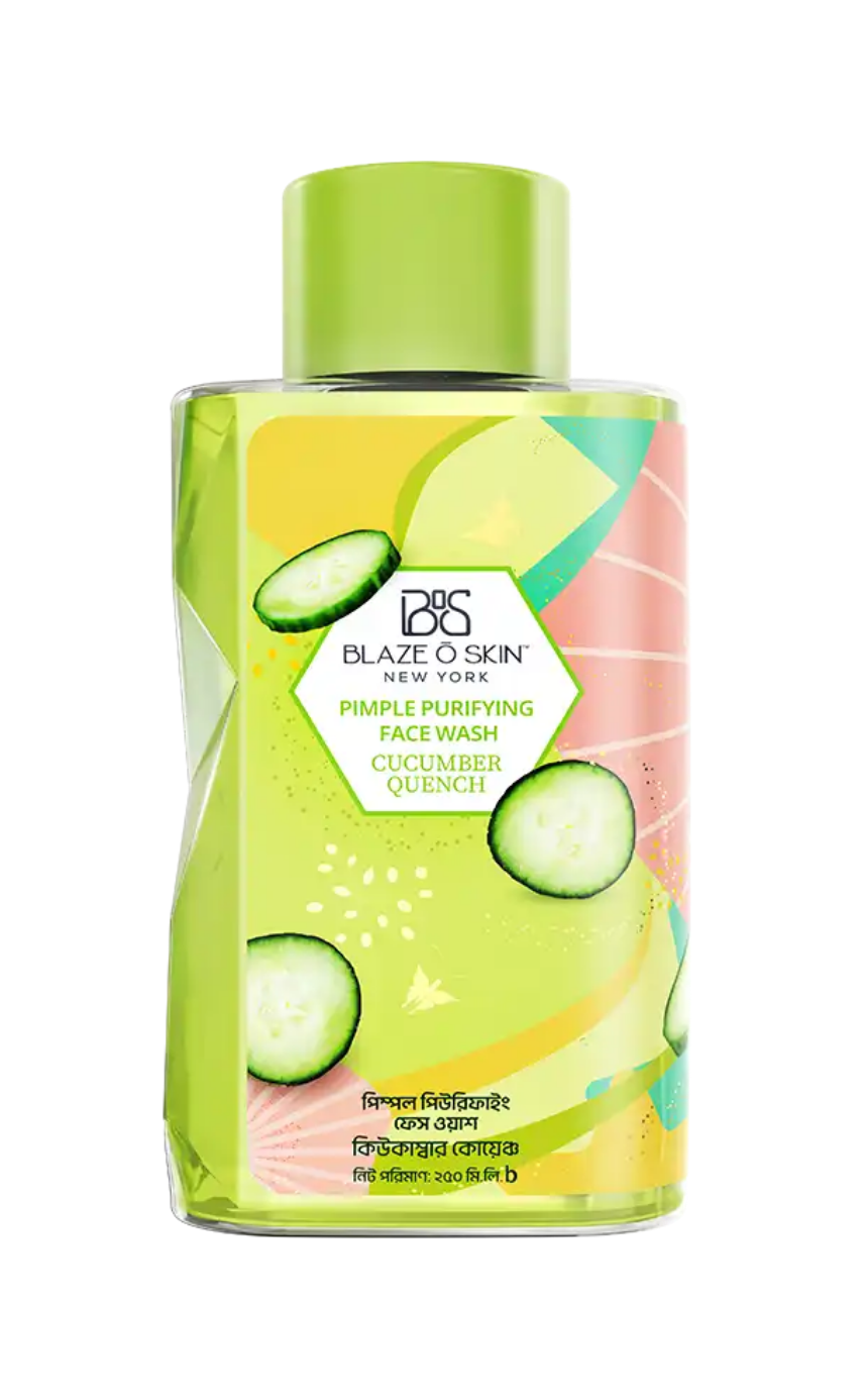Blaze O' Skin Pimple Purifying Face Wash Cucumber Quench 250ml - Image 1