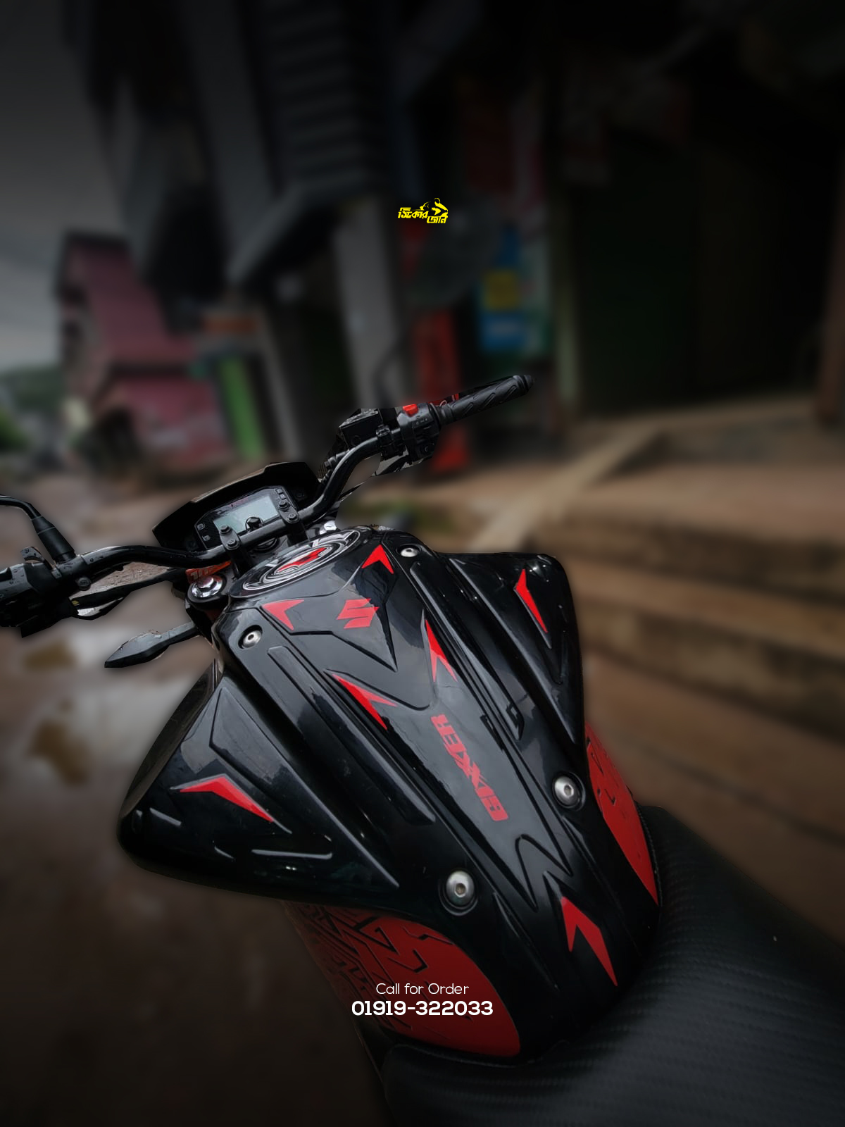 Gixxer Monotone Glossy Black Neon ( Premium Tank Pad 019)_img_2