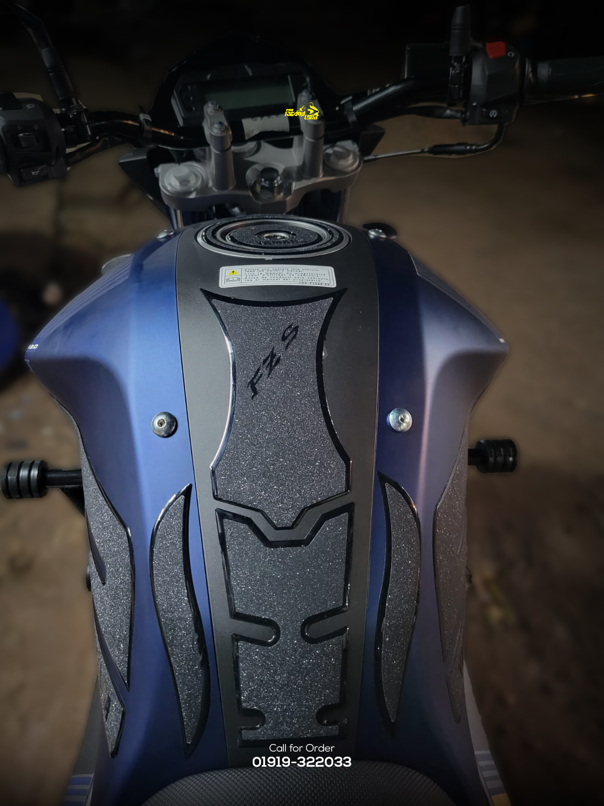 Yamaha Fzs v2 Armada Blue ( Premium Tank Pad 02)_img_3