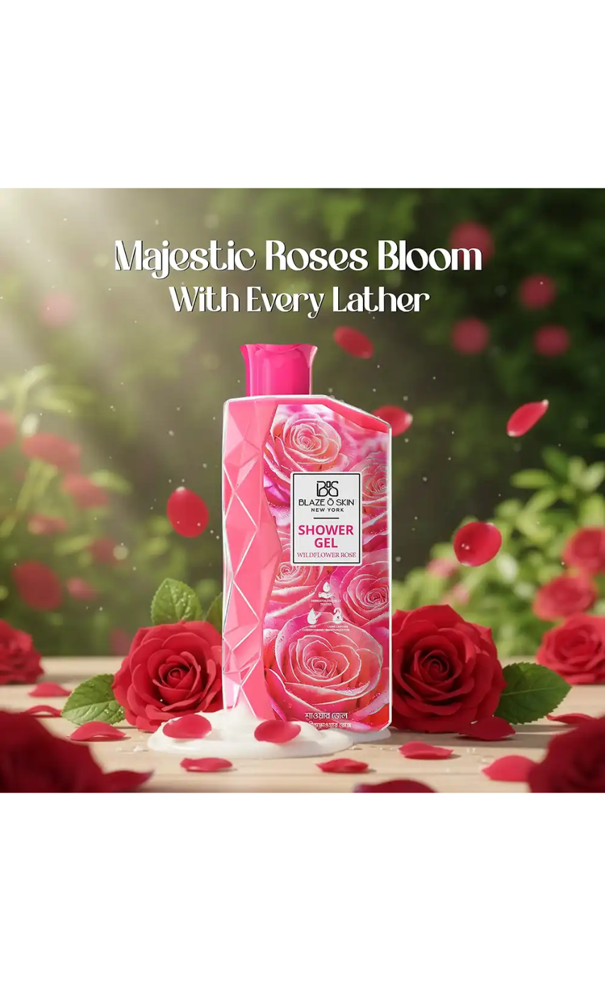 Blaze O' Skin Shower Gel: Wildflower Rose 250m - Image 3