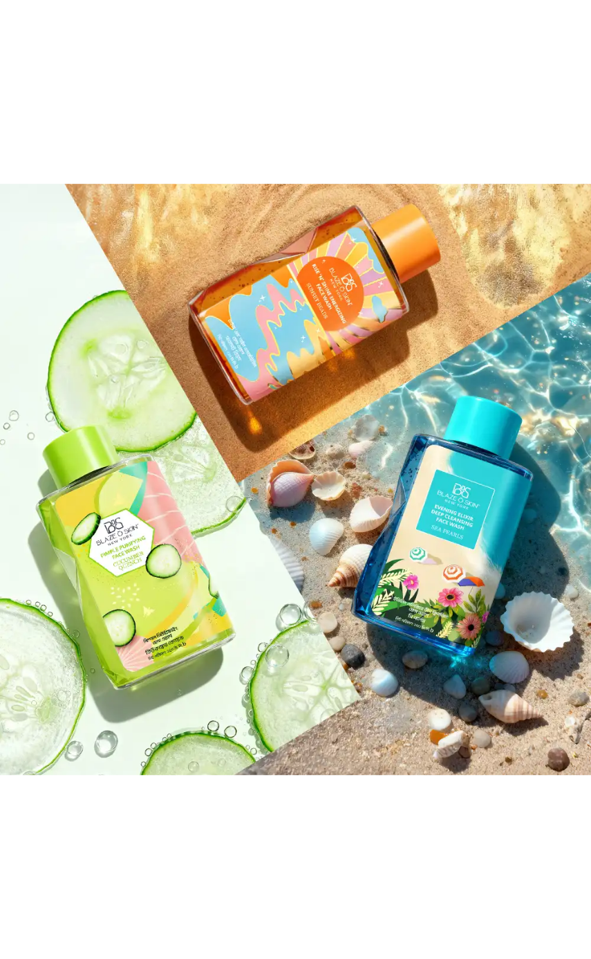 Blaze O’ Skin Rise ‘N’ Shine Energizing Face Wash – Sunset Beads 250ml - Image 5