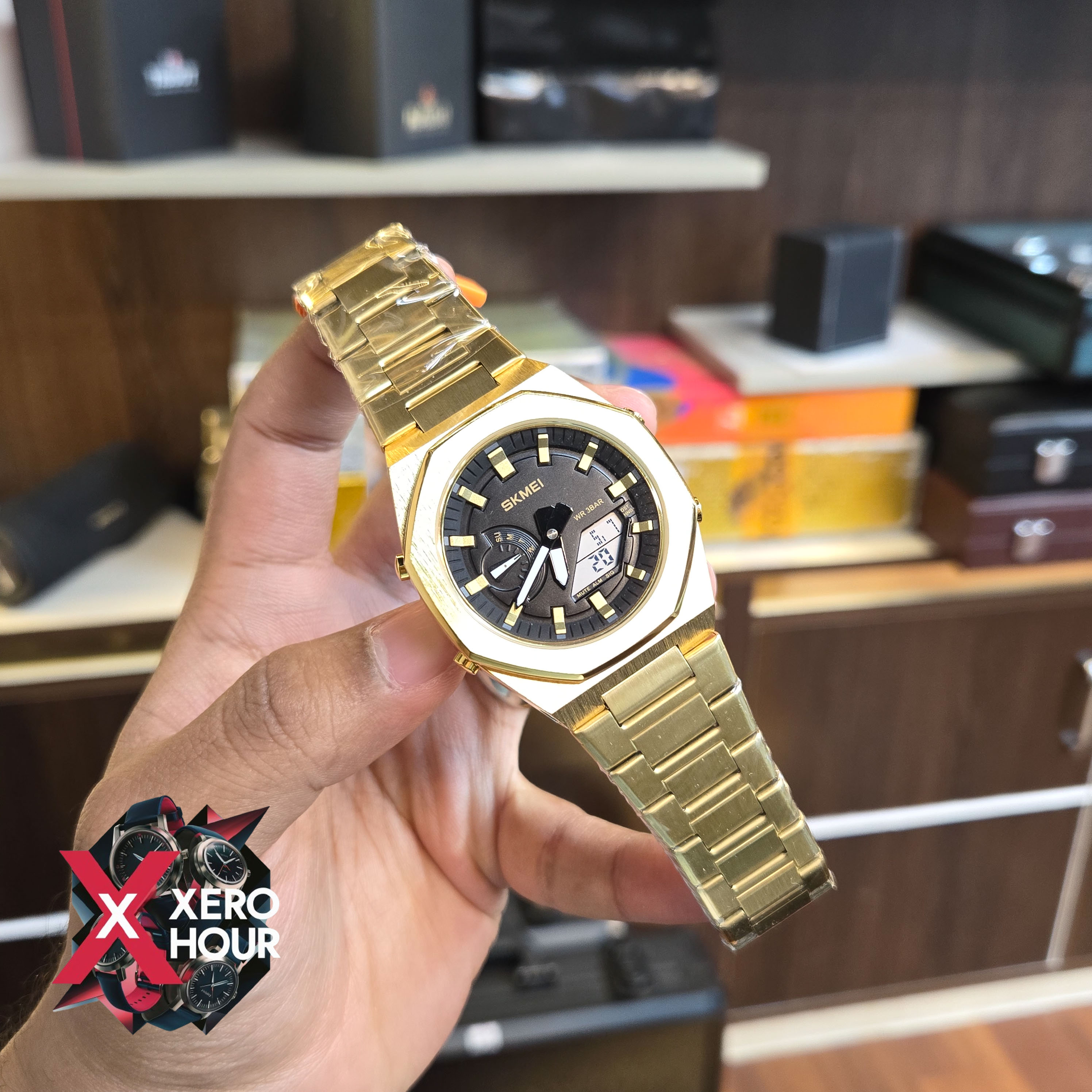 Skmei 1816 Dual Time Show digital |  Gold Color_img_5