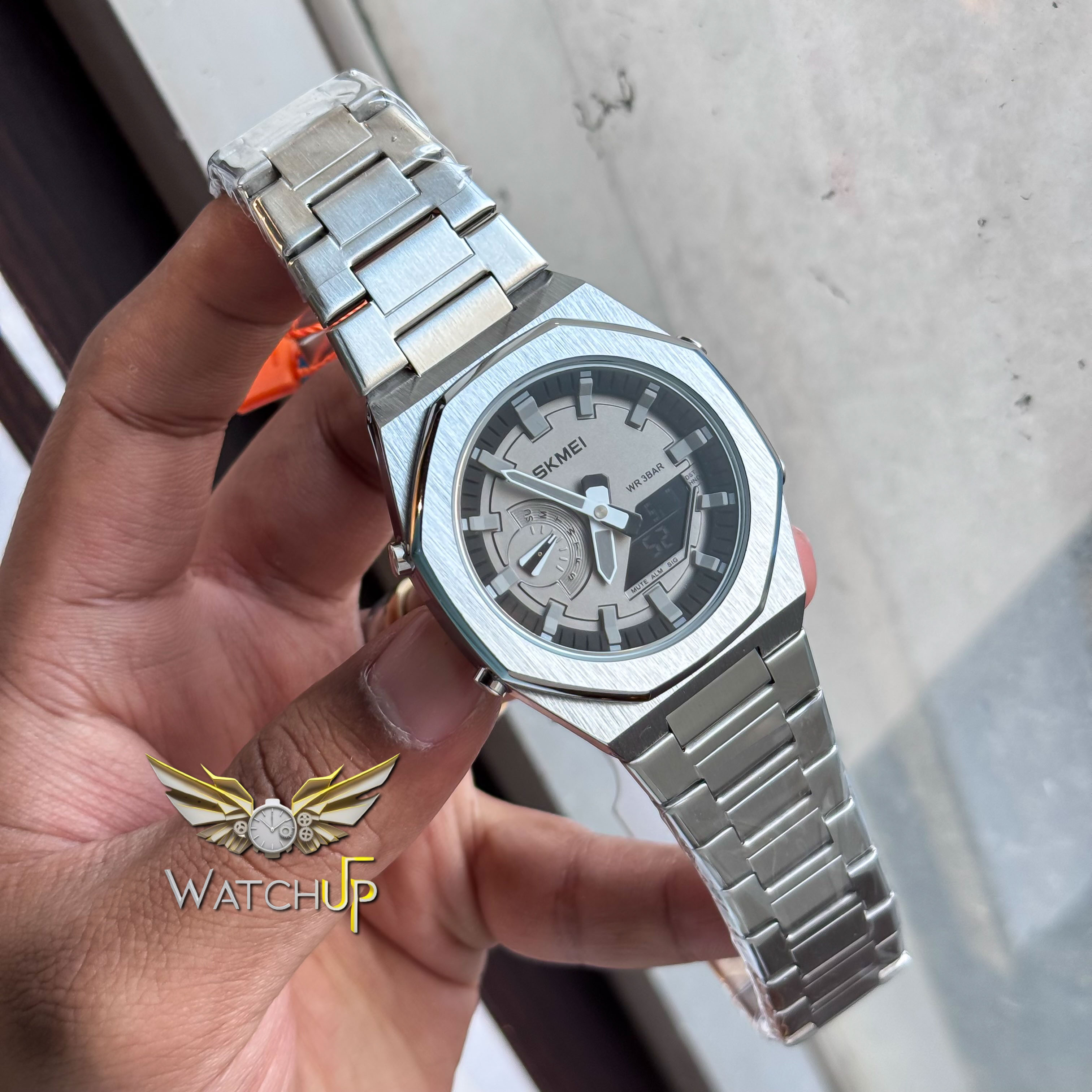 Skmei 1816 Dual Time Show high quality men’s digital watch for men | SILVER,BLACK,GOLD_img_0