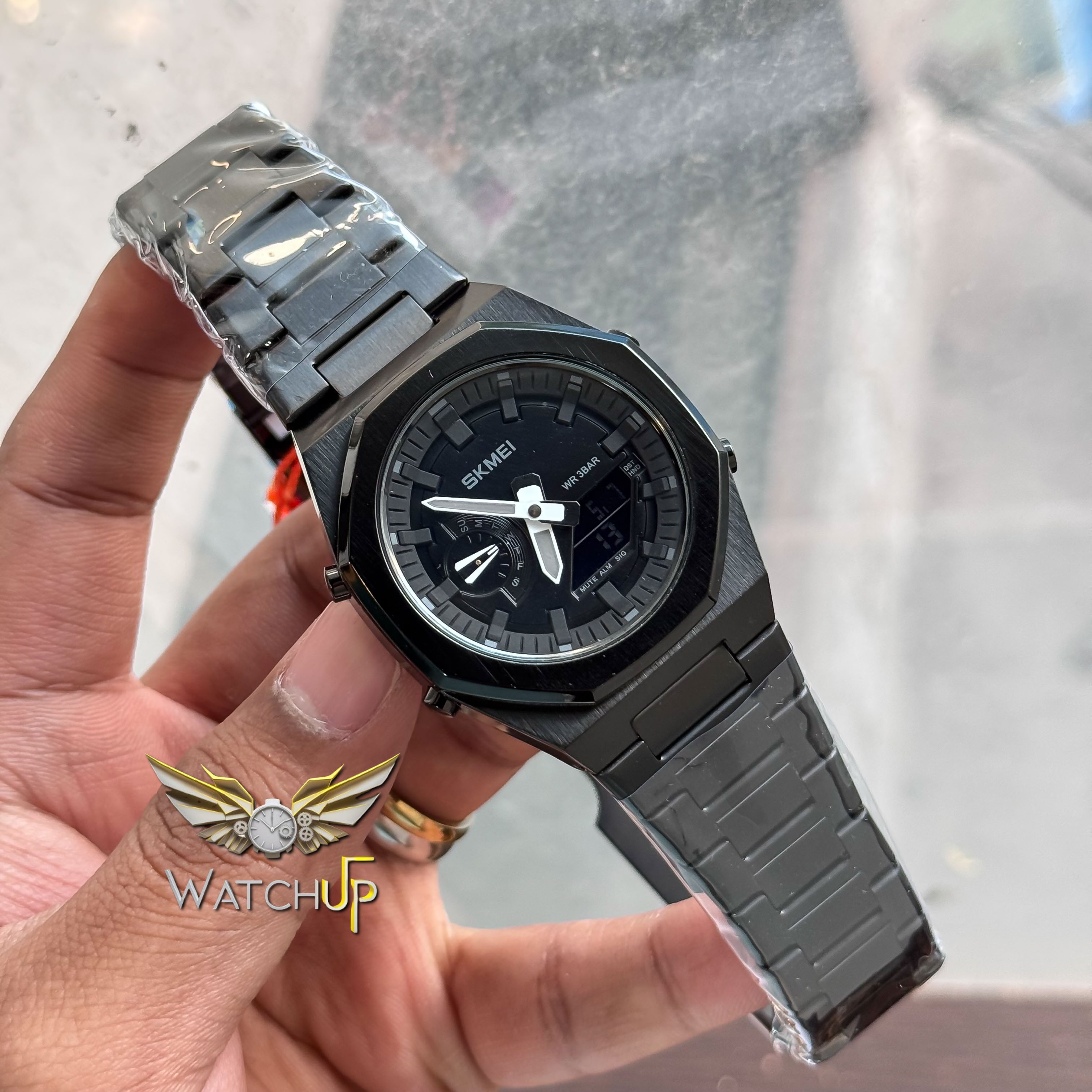 Skmei 1816 Dual Time Show high quality men’s digital watch for men | SILVER,BLACK,GOLD