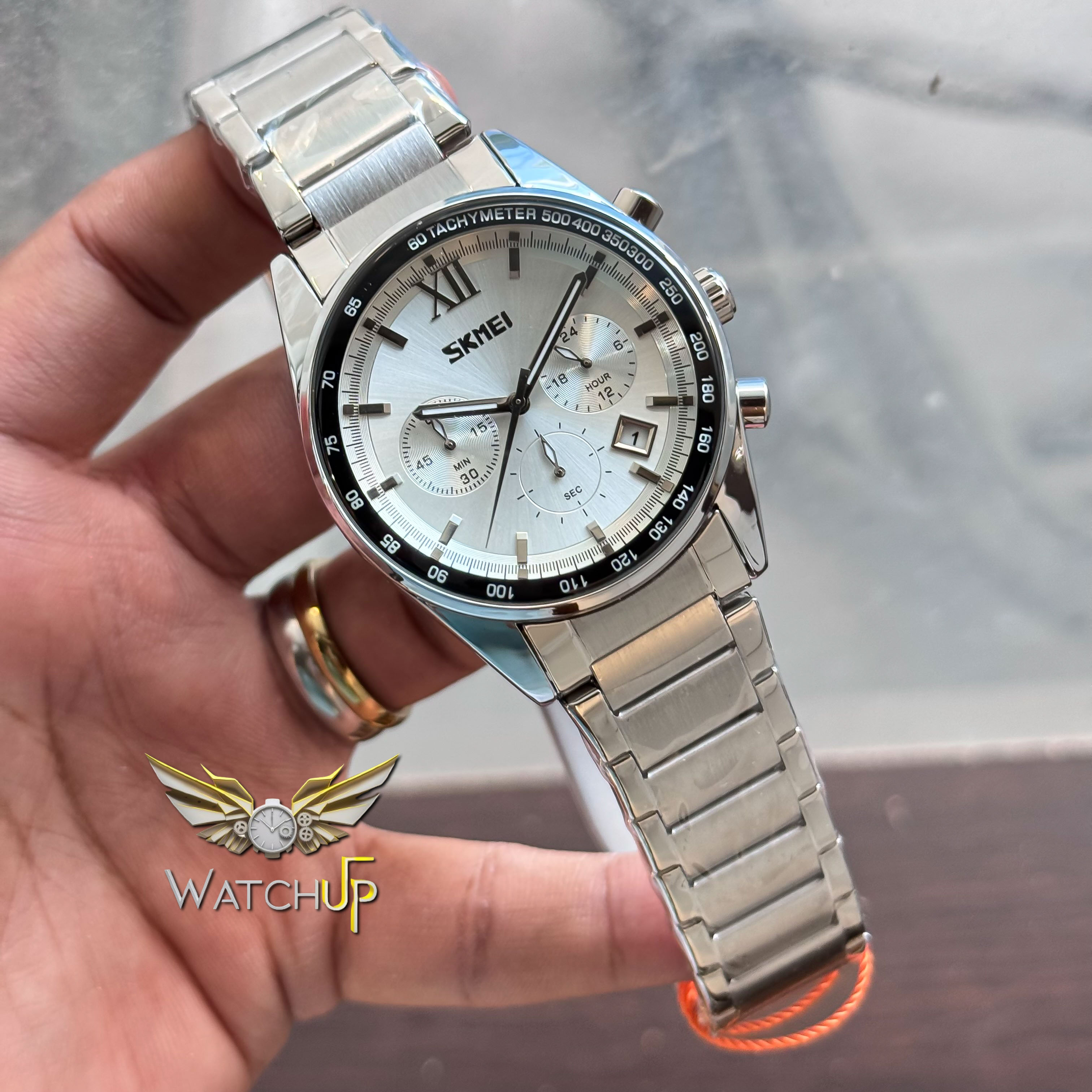 SKMEI 9096 Men’s Fashion Japan Movt Quartz Watch Stainless Steel | Black, White,Blue