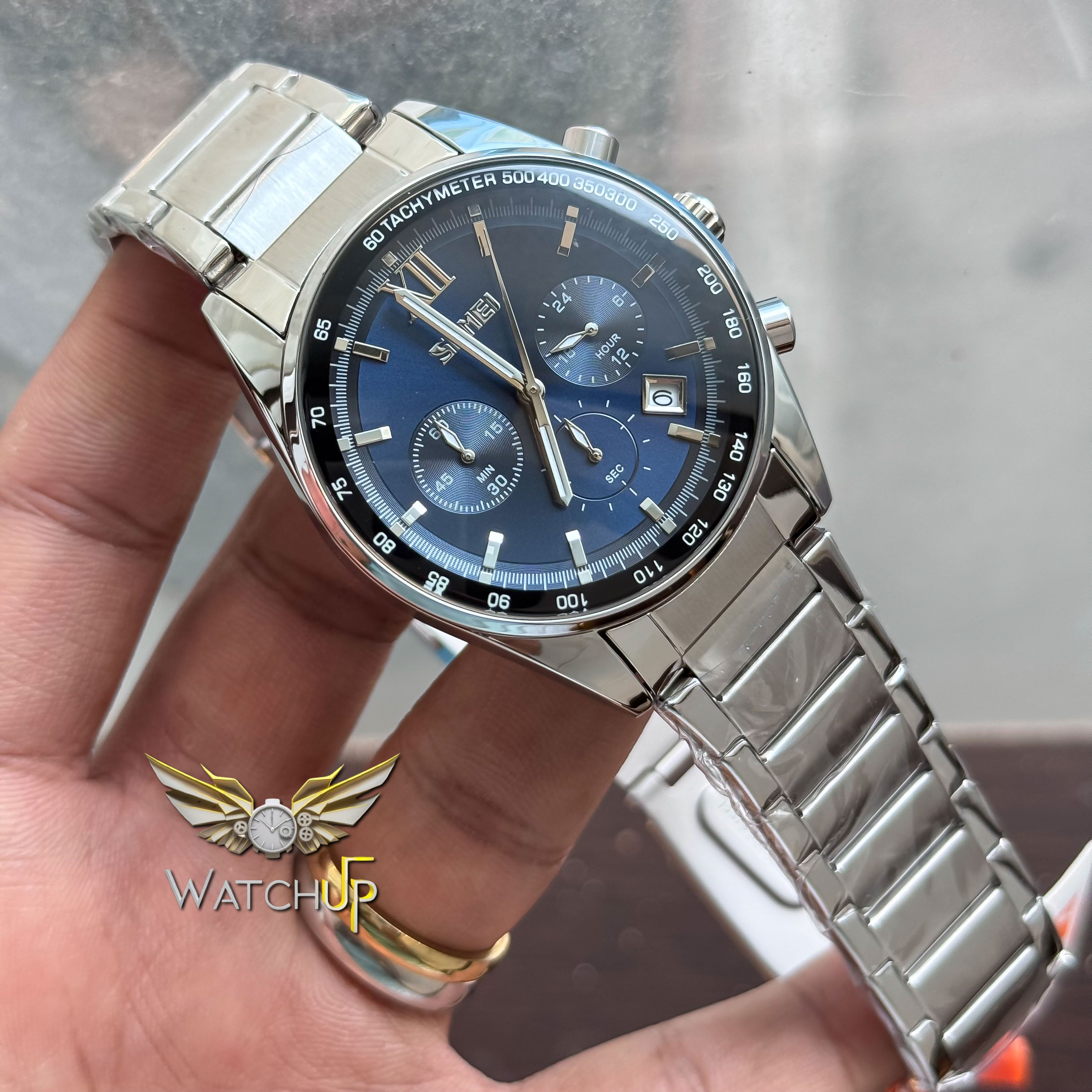 SKMEI 9096 Men’s Fashion Japan Movt Quartz Watch Stainless Steel | Black, White,Blue_img_5