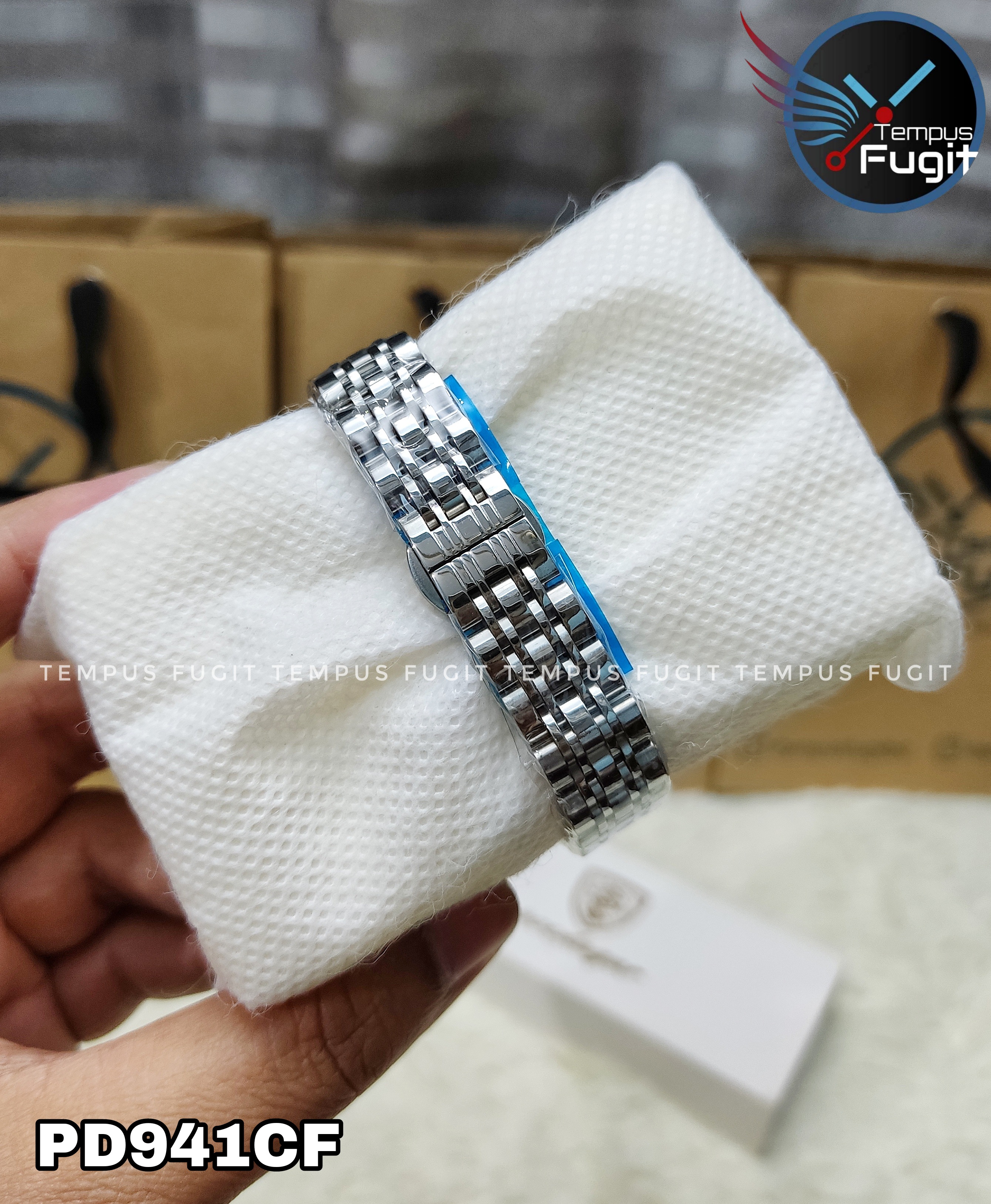 Poedagar 3078 Ladies Chain Watch- Blue Dial- Silver Bezel- Silver Chain- TF Code PD941CF_img_7