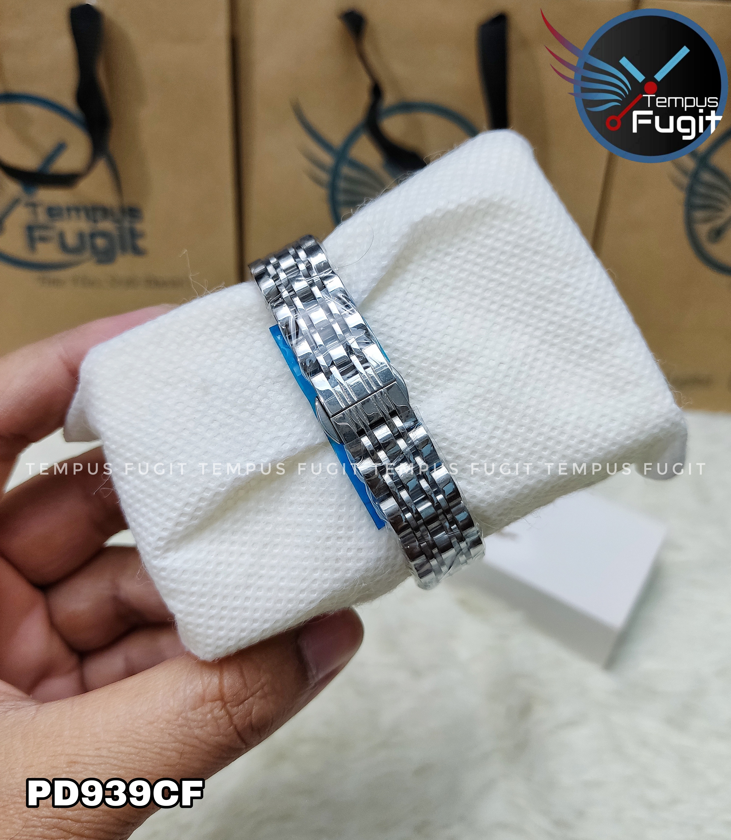 Poedagar 3078 Ladies Chain Watch- Silver Dial- Silver Bezel- Silver Chain- TF Code PD939CF_img_7