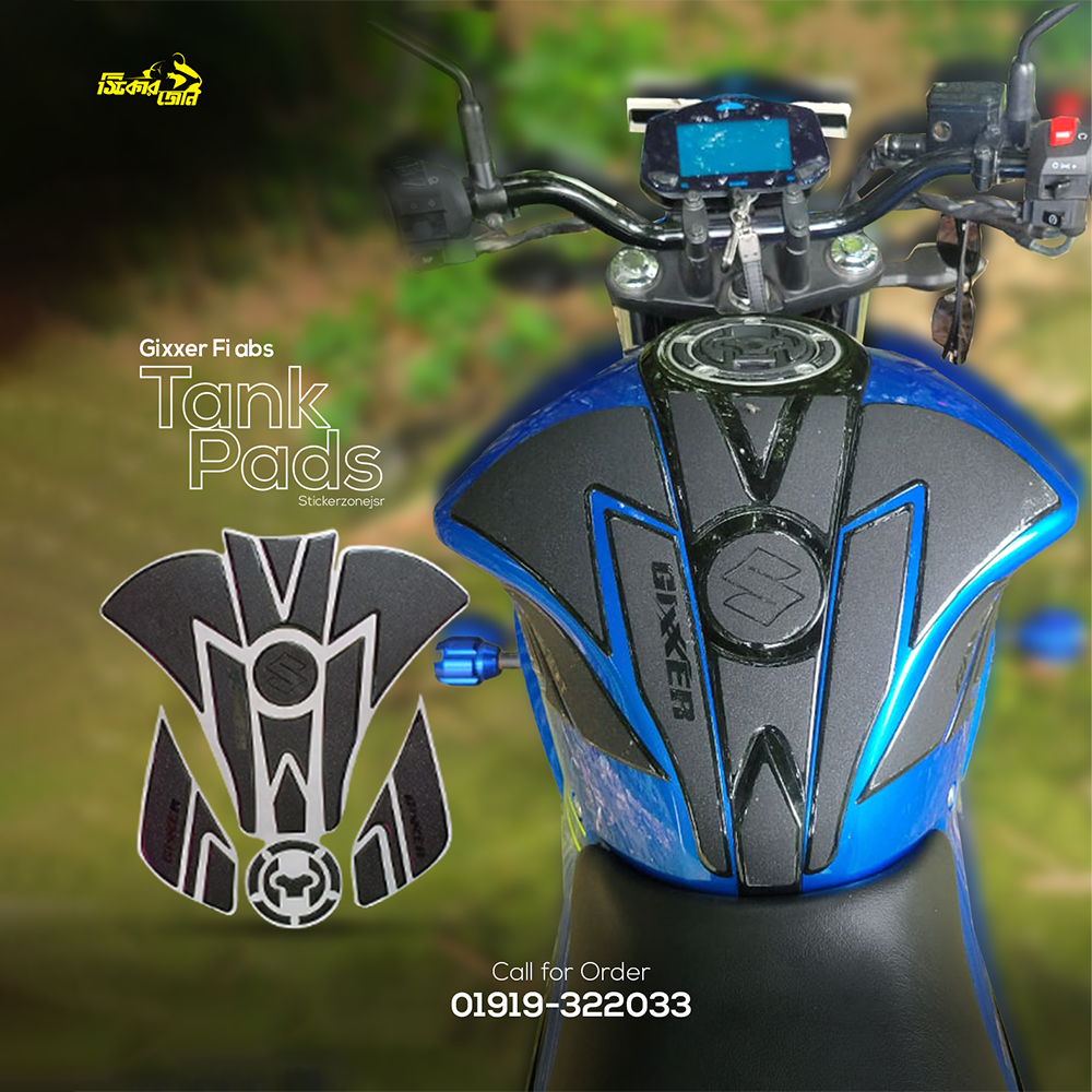 Tank Pads For Gixxer fi Blue Neon_img_0