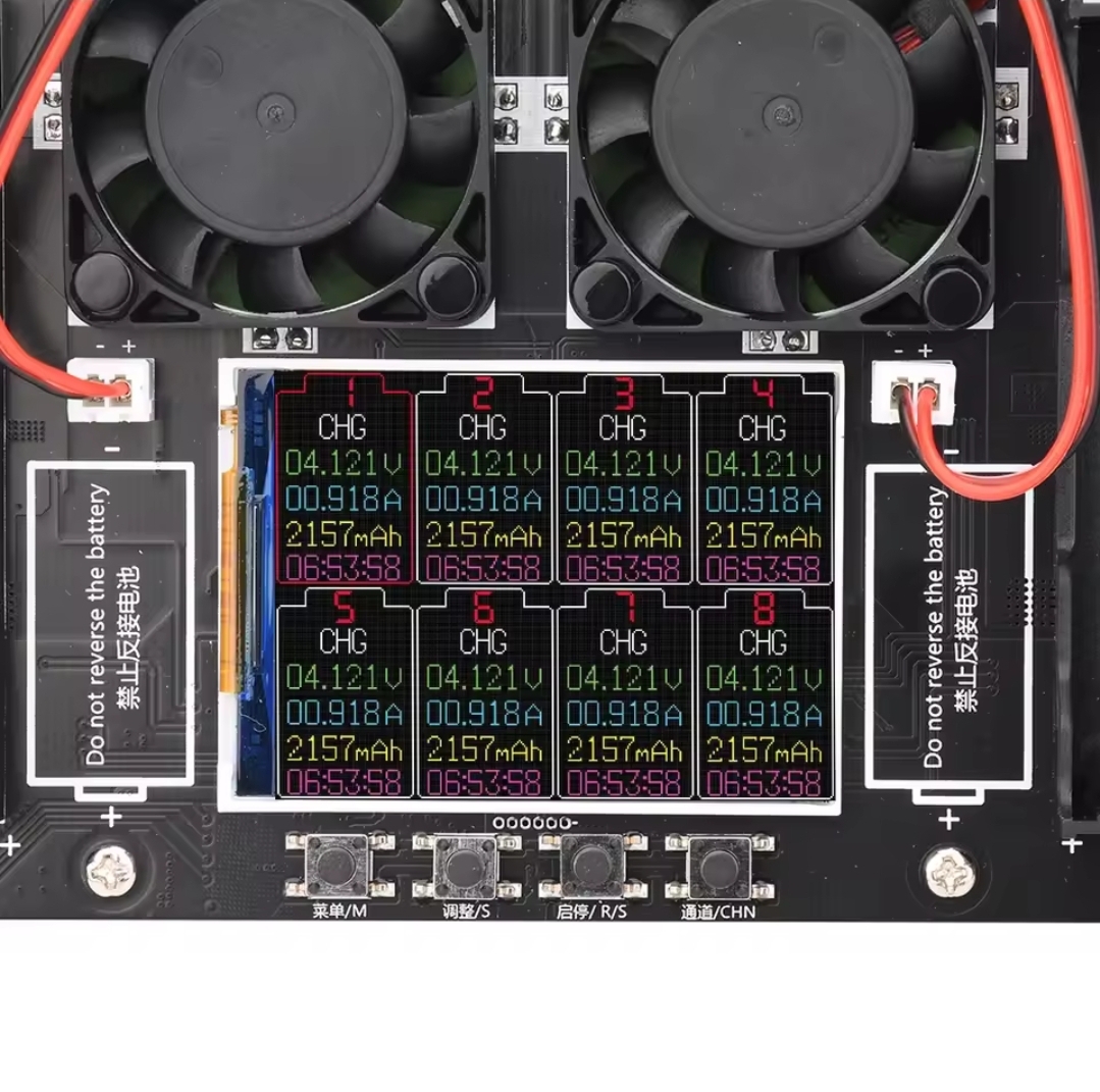 8-Channel 18650 Lithium Battery Capacity Tester | 2.4-Inch Color Screen | DC 5V 10A Automatic Power Detector Module_img_2