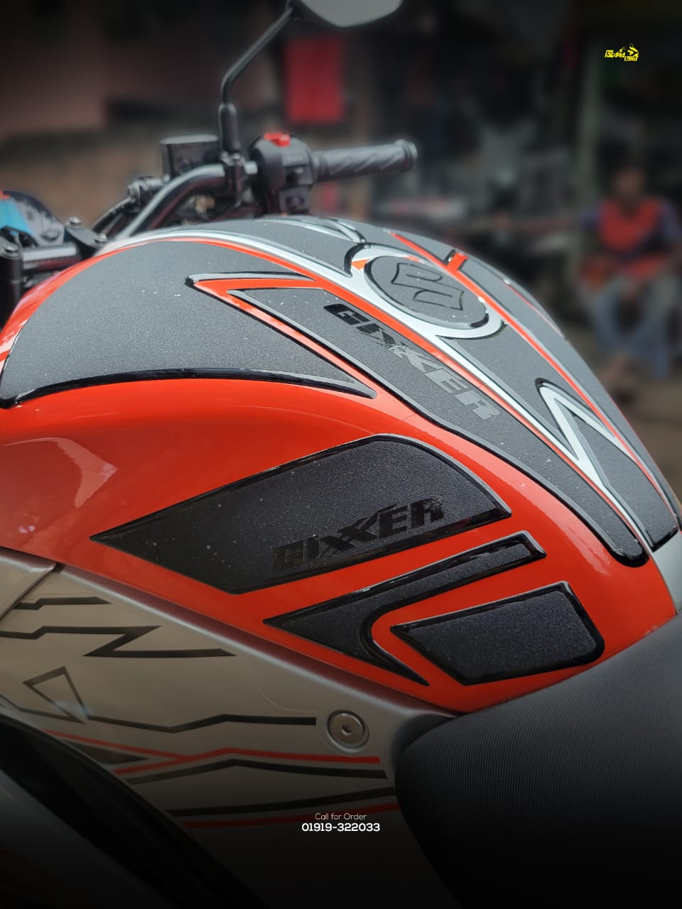 Gixxer Sliver Orange ( Premium Tank Pad 028)_img_1