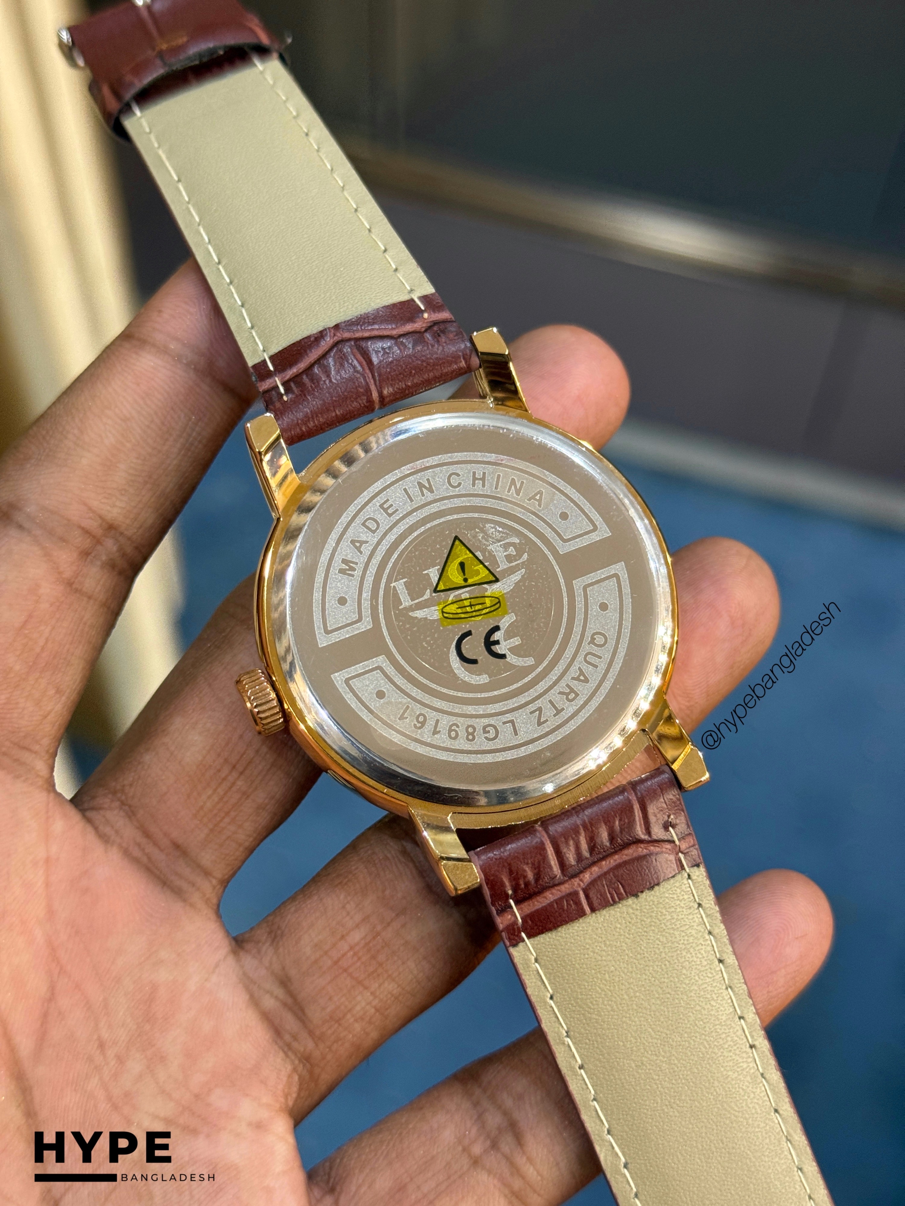 LIGE LG89161 Casino Dial Watch For Men (Brown Belt)_img_4