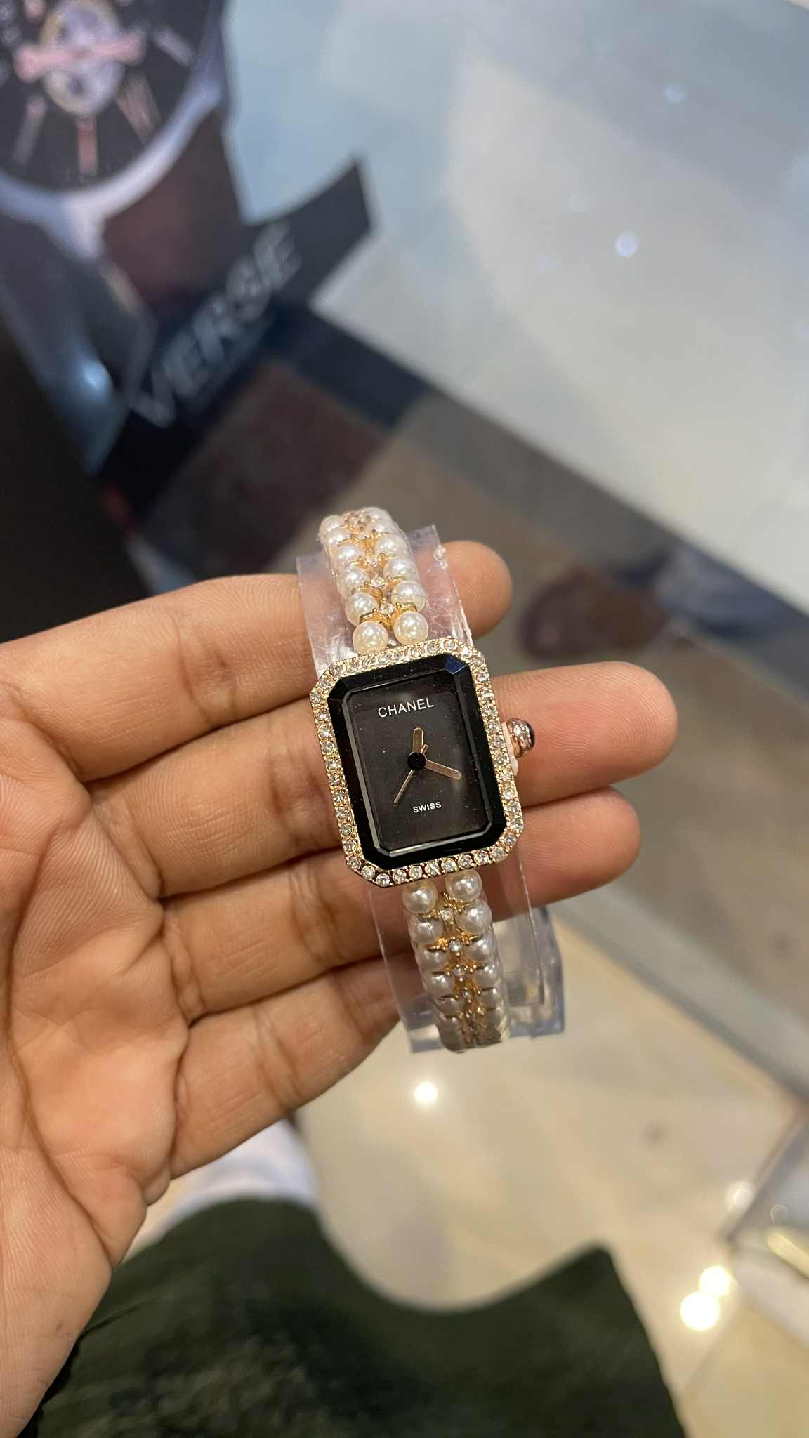 Chanel Carré Pearl RG Chain