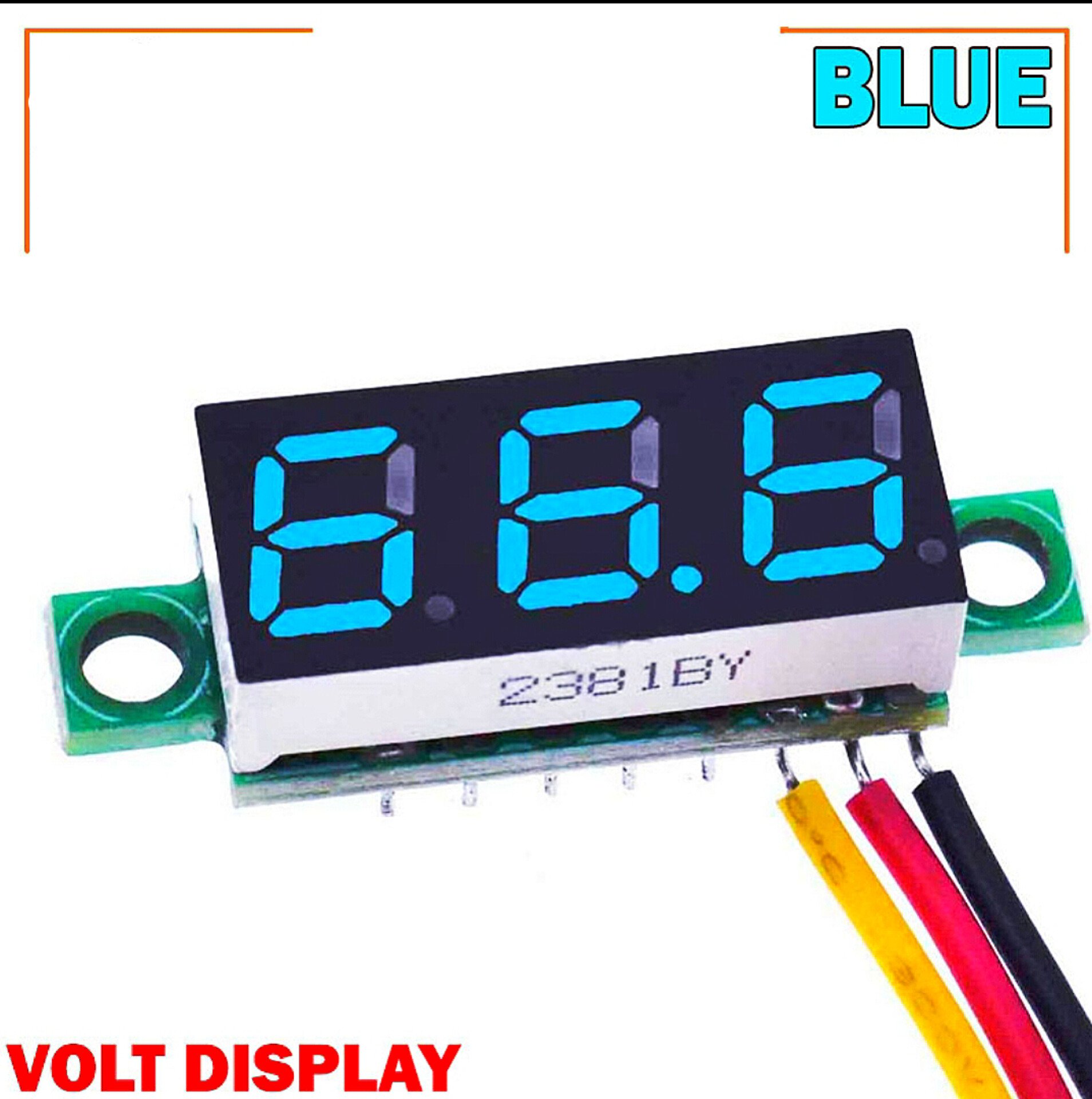 LED Display Mini 0.28 inch DC 0 -100V Digital Voltmeter 100V Volt Panel Indicator Monitor Voltage Meter-1PCS - Compact Digital Voltmeter -Blue_img_3