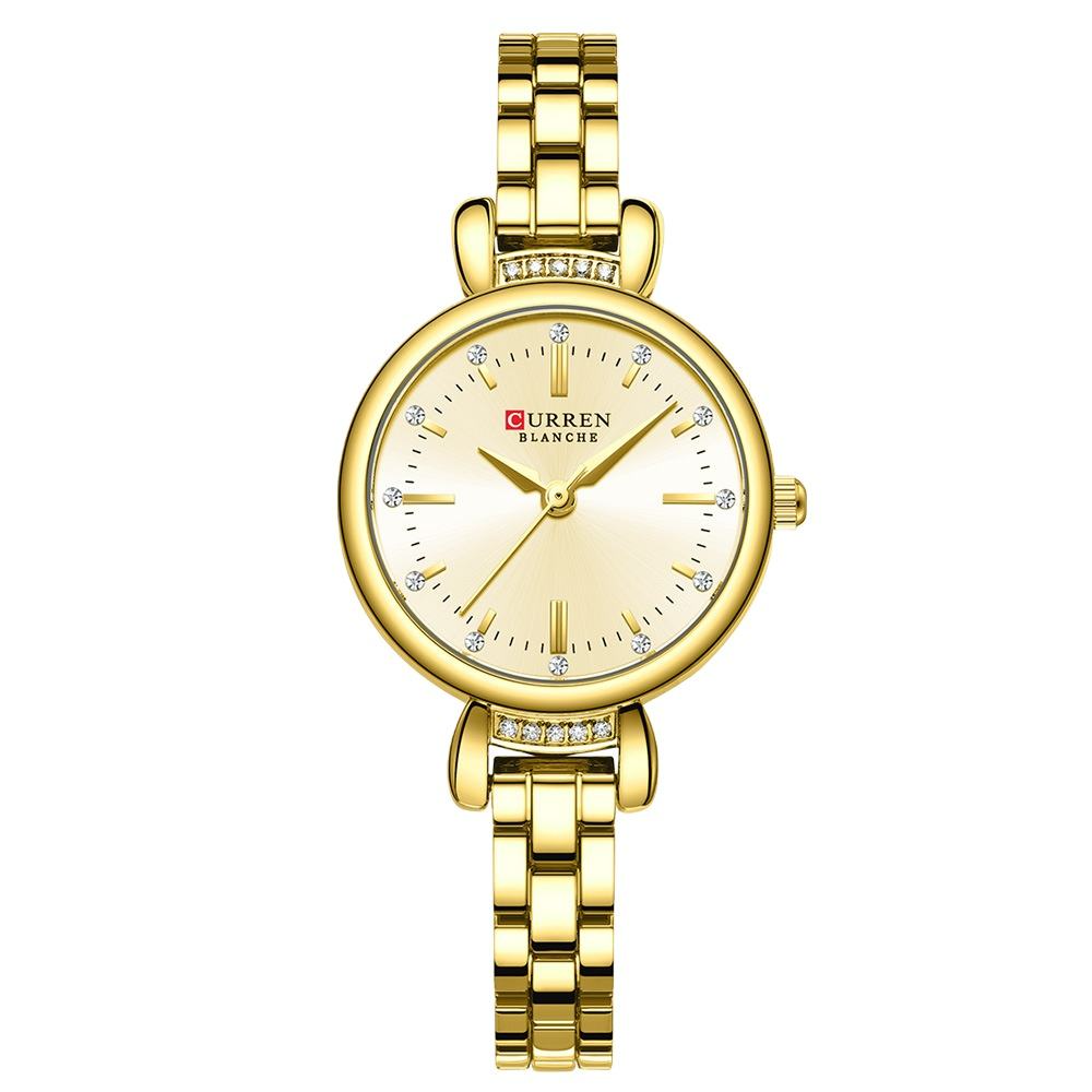 Curren 9098 Ladies Chain Watch- Golden Dial- Golden Bezel- Golden Chain- TF Code CR942CF_img_0