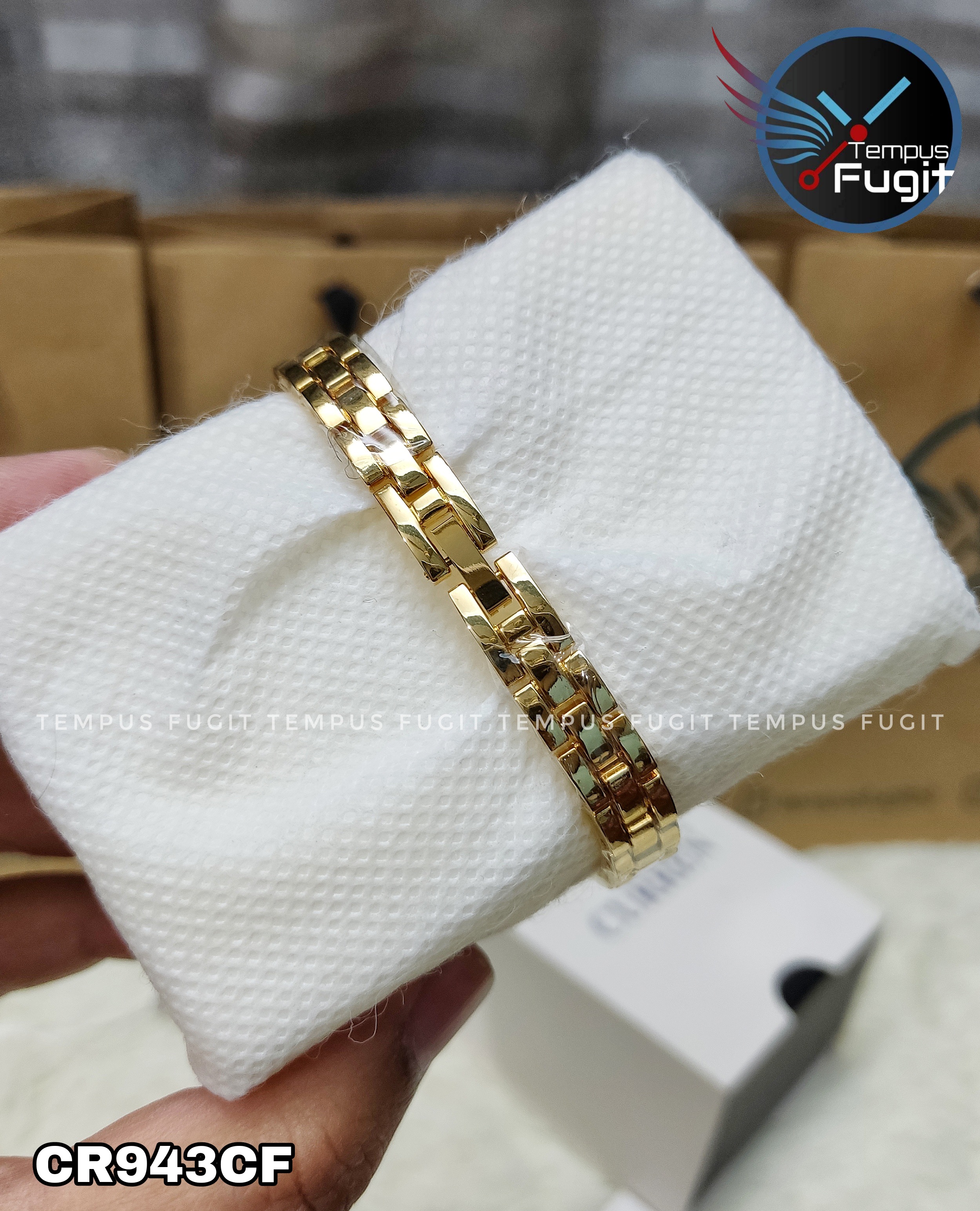 Curren 9098 Ladies Chain Watch- Silver Dial- Golden Bezel- Golden Chain- TF Code CR943CF_img_8