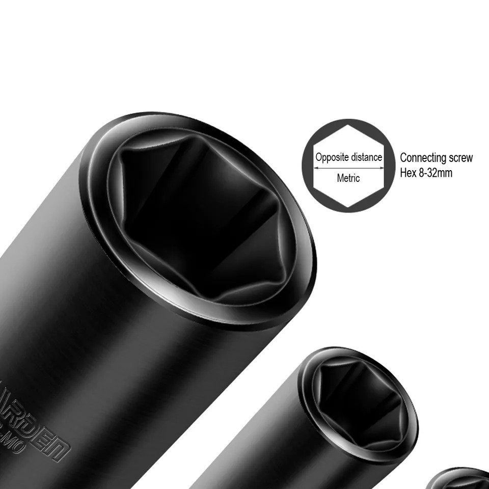 HARDEN Impact Short Socket 1/2" Drive ( 8 | 9 | 10 | 11 | 12 | 13 | 14 | 15 | 16 | 17 | 18 | 19 | 21 | 22 | 23 | 24 | 27 | 30 | 32 mm ), Short Socket, 6PT; Model: 536508 to 536532_img_10