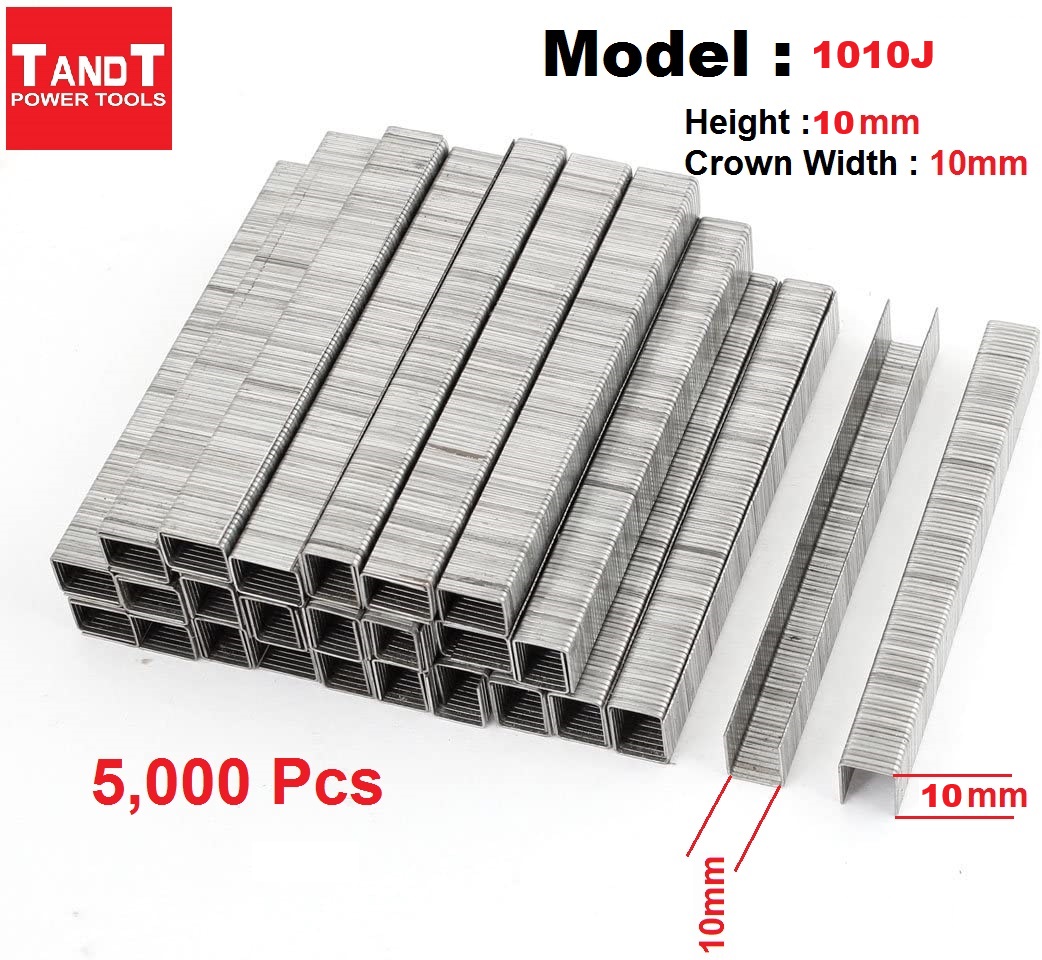 TANDT Air Stapler Pin (Leg Length : 10mm | 13mm ), 5000pcs Per Box; Model : TT 1010J | TT 1013J