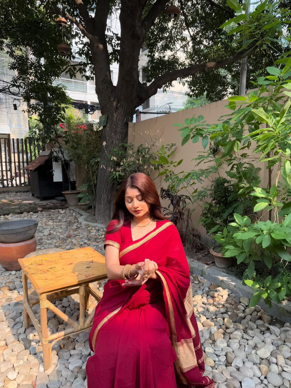 Handloom Burgundy saree_img_3