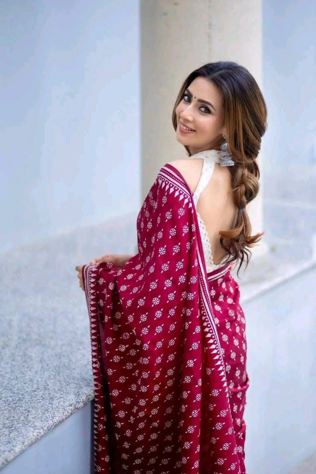 Handloom Cotton block print saree_img_10