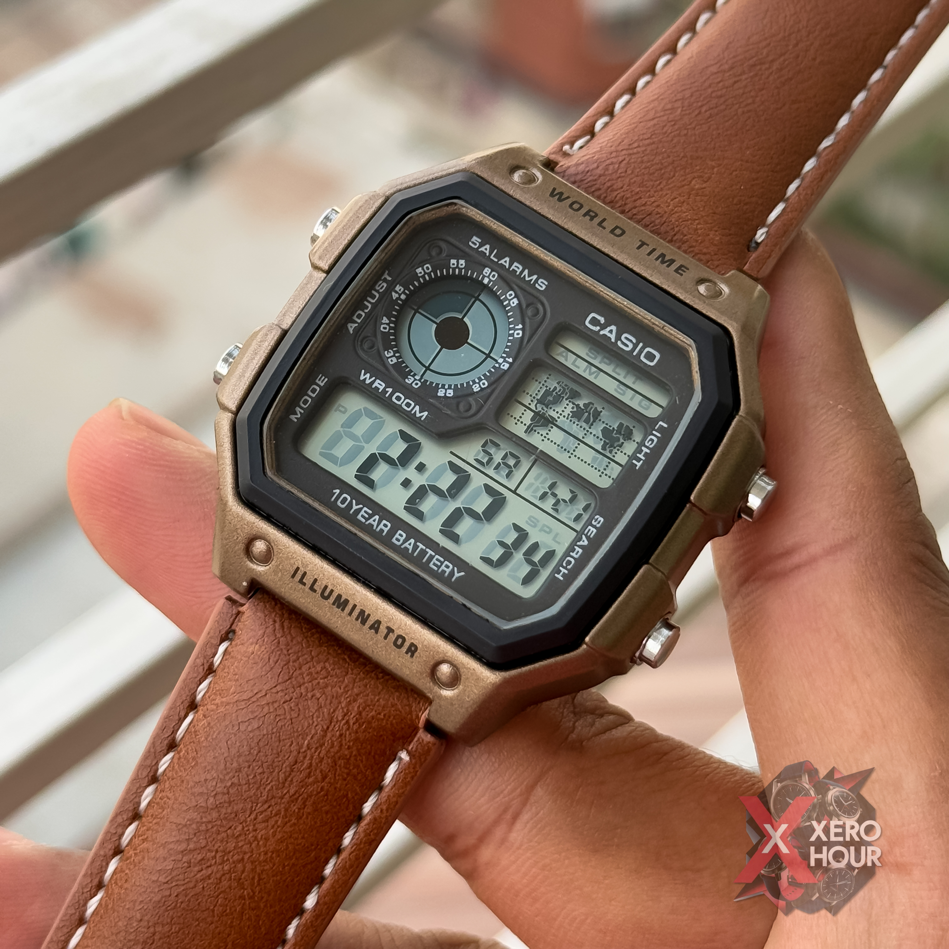 Casio AE 1200 | AA Grade | Brown leather belt