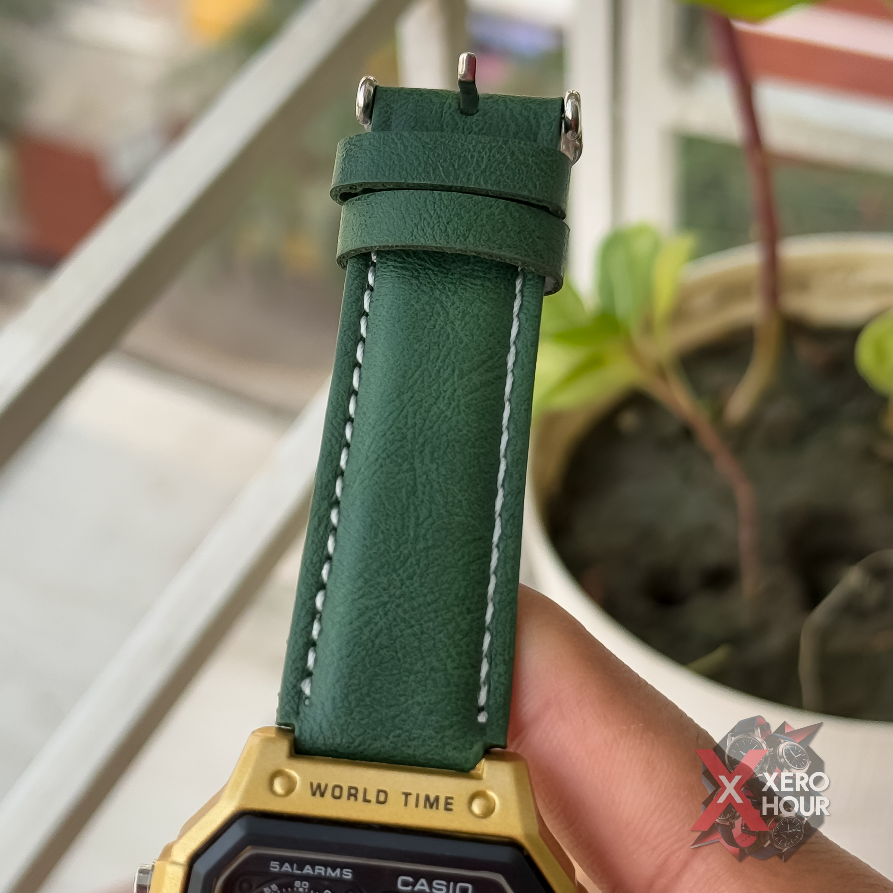 Casio AE 1200 | AA Grade | Green Leather belt_img_5