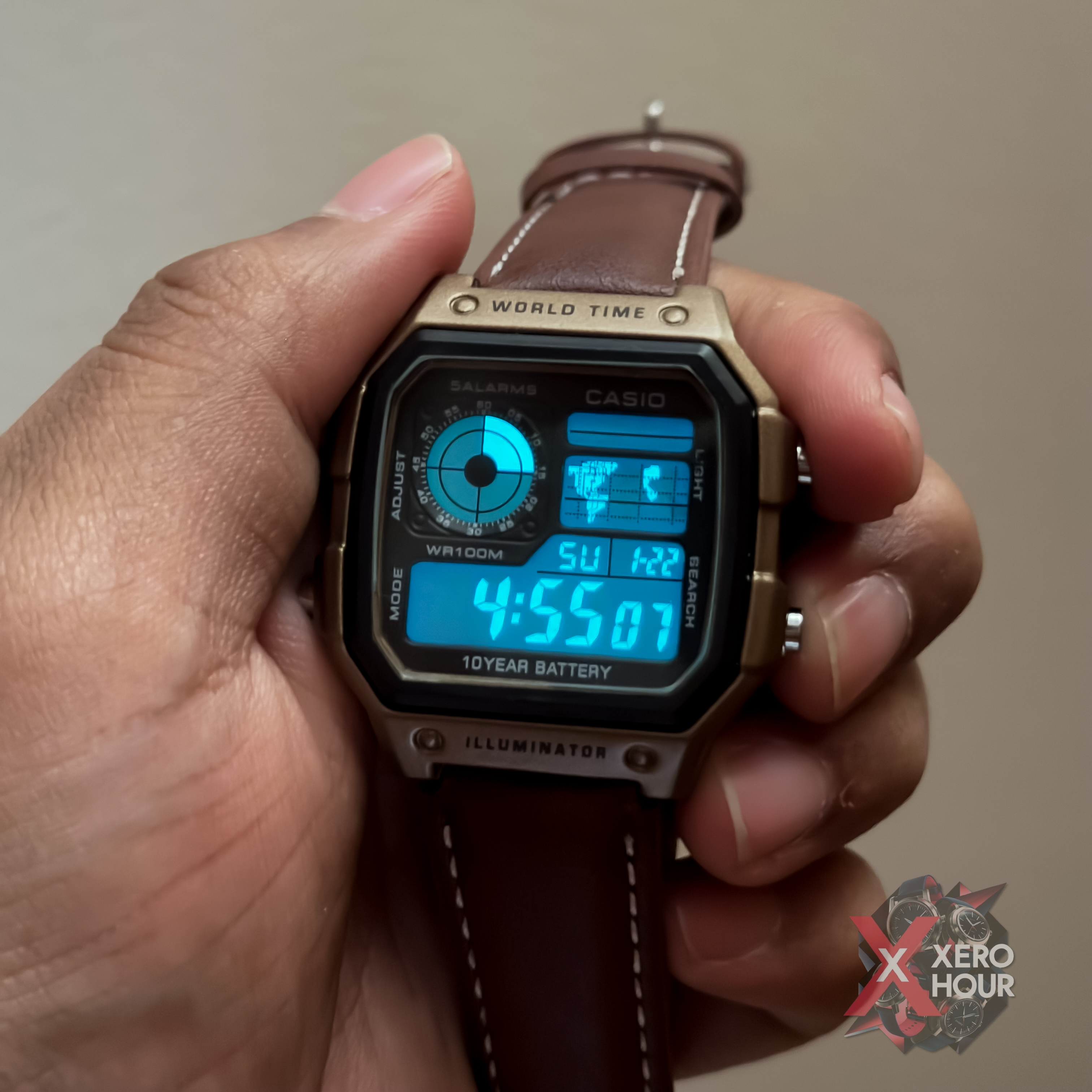 Casio AE 1200 | AA Grade | Dark Chocolate Leather belt_img_1