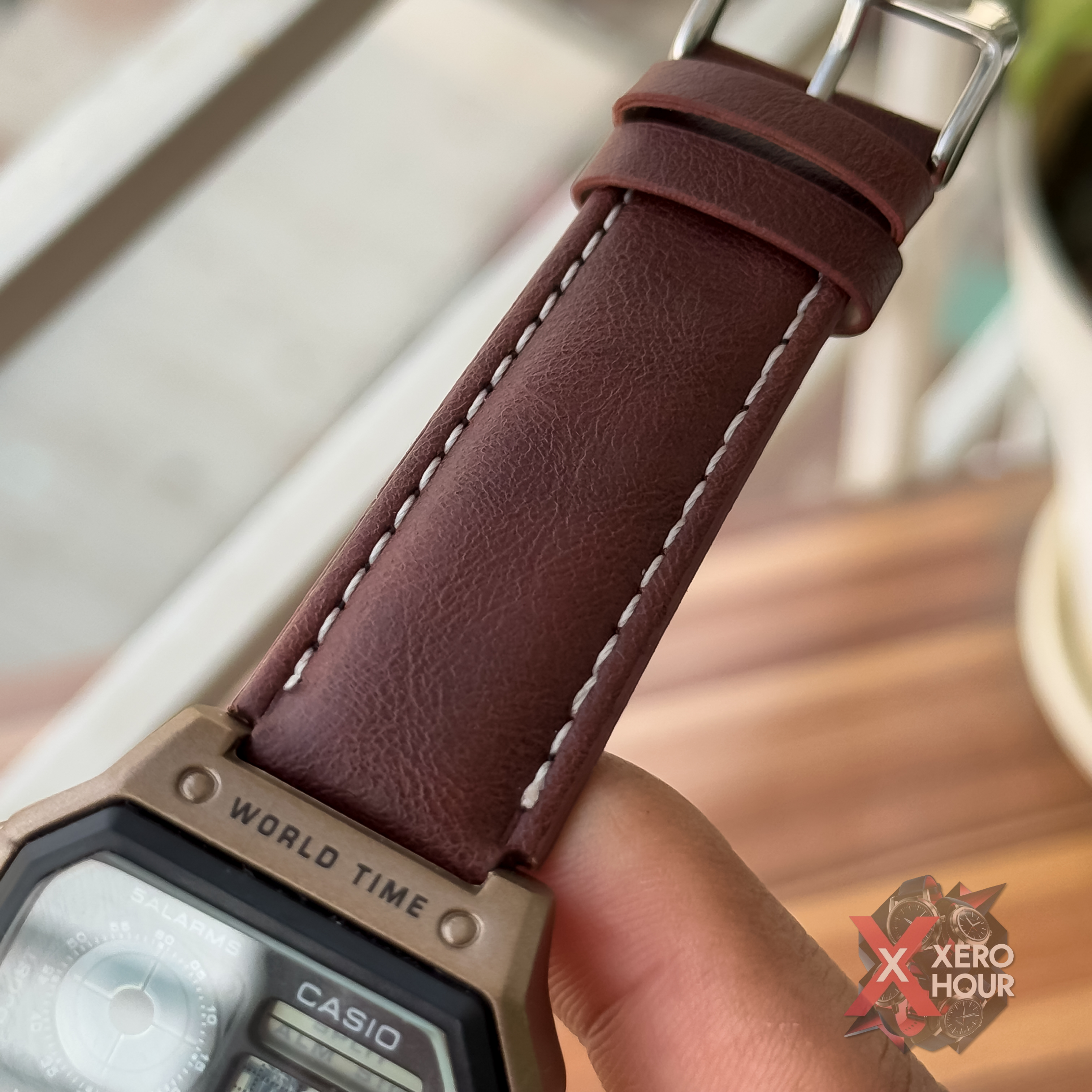 Casio AE 1200 | AA Grade | Dark Chocolate Leather belt_img_2