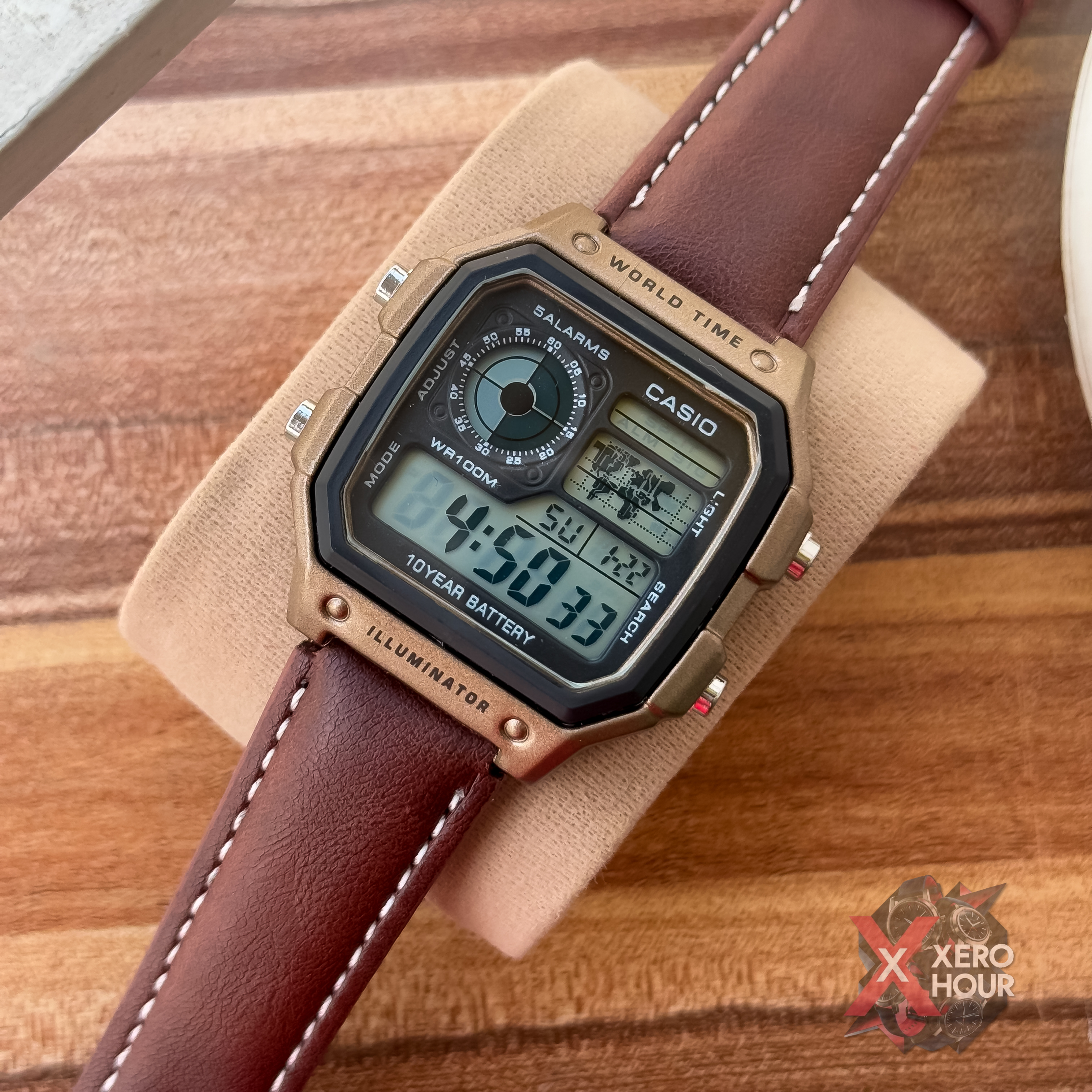 Casio AE 1200 | AA Grade | Dark Chocolate Leather belt_img_5