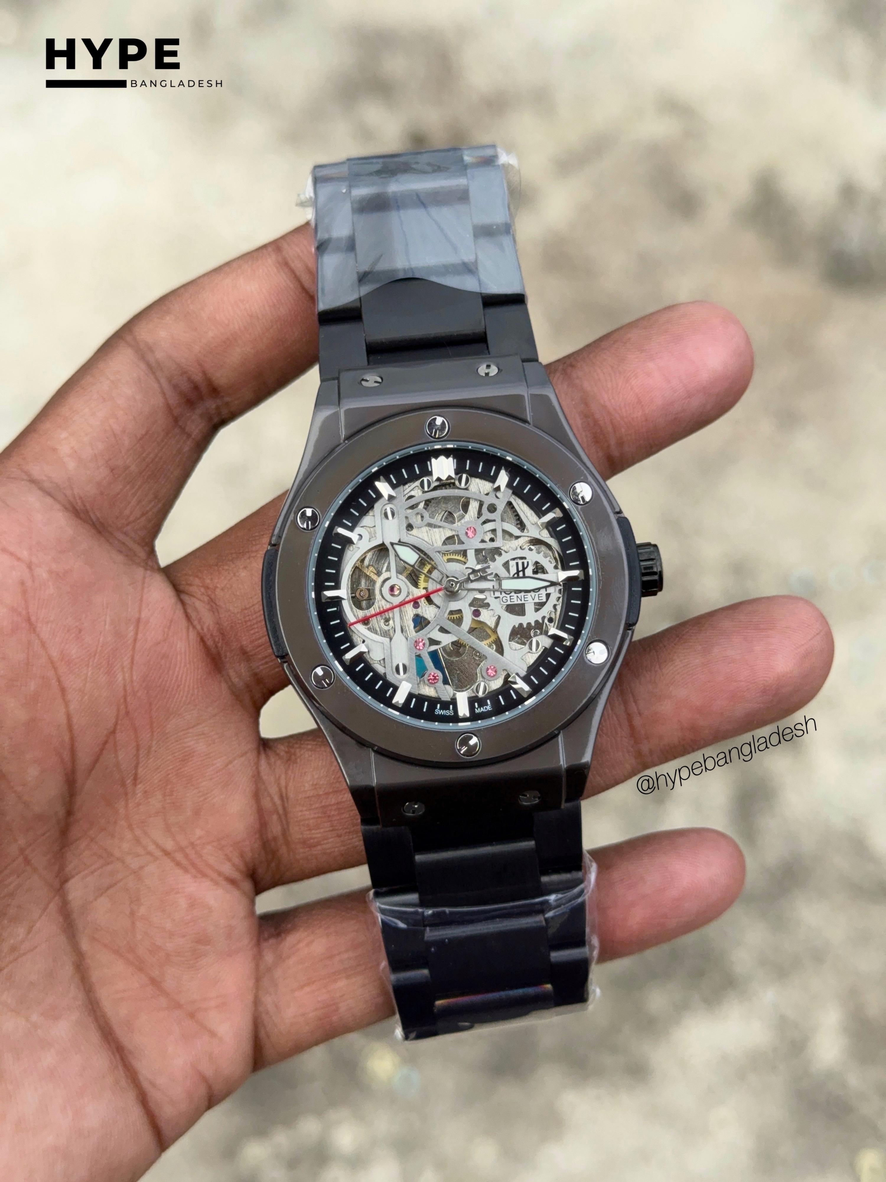 Hublot Skeleton Dial Automatic Watch (Chain)_img_1