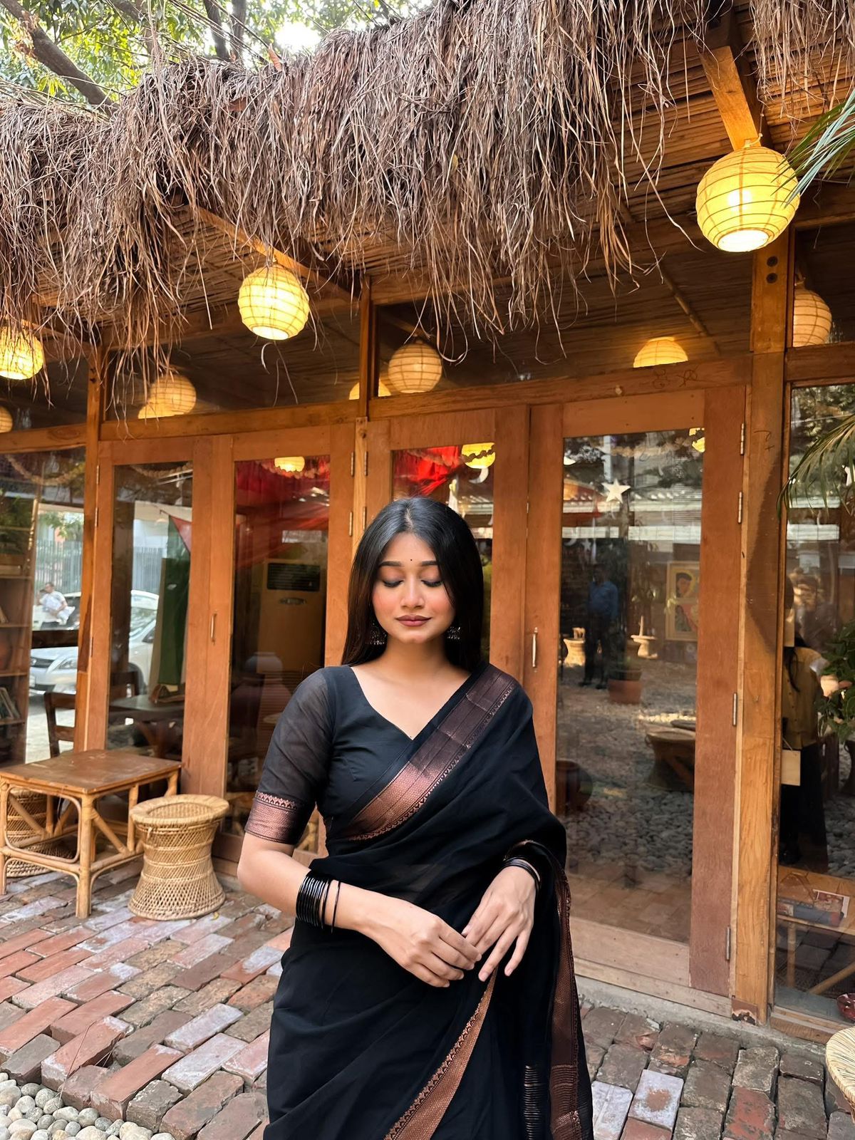 Handloom black saree
