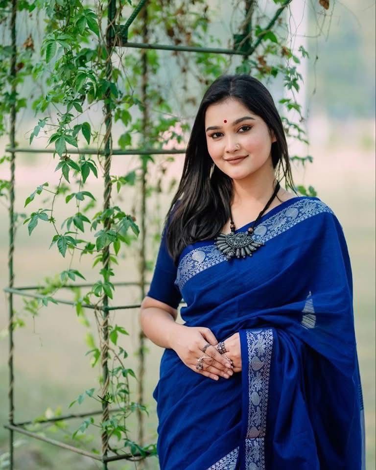 Handloom blue Kantha Stitch_img_2