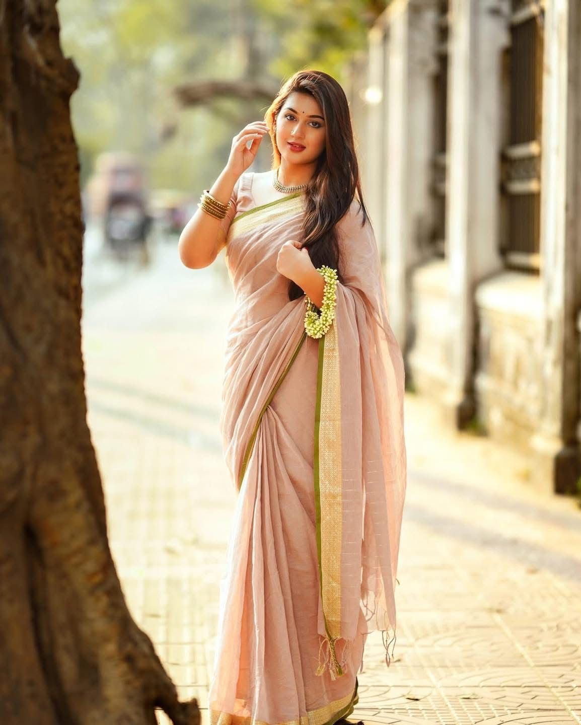 Handloom khaki saree_img_7