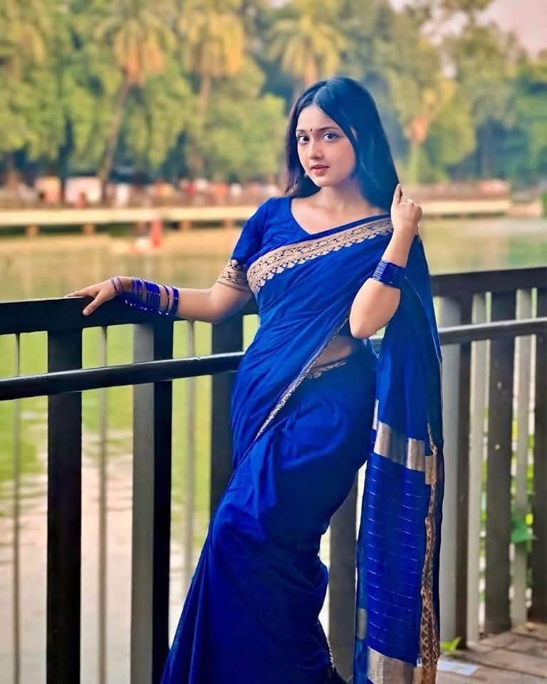 Handloom blue copper par