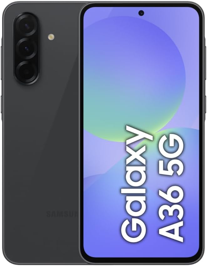 Samsung Galaxy A36 5G, Android Smartphone, 256GB Storage, 8GB RAM, Awesome Black, 6x OS Upgrades, Large Display, Octa-Core Processor (UAE Version)