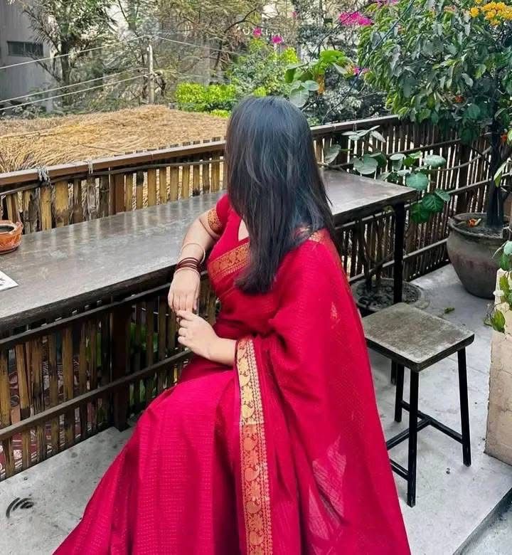 Handloom maroon kantha stitch_img_5