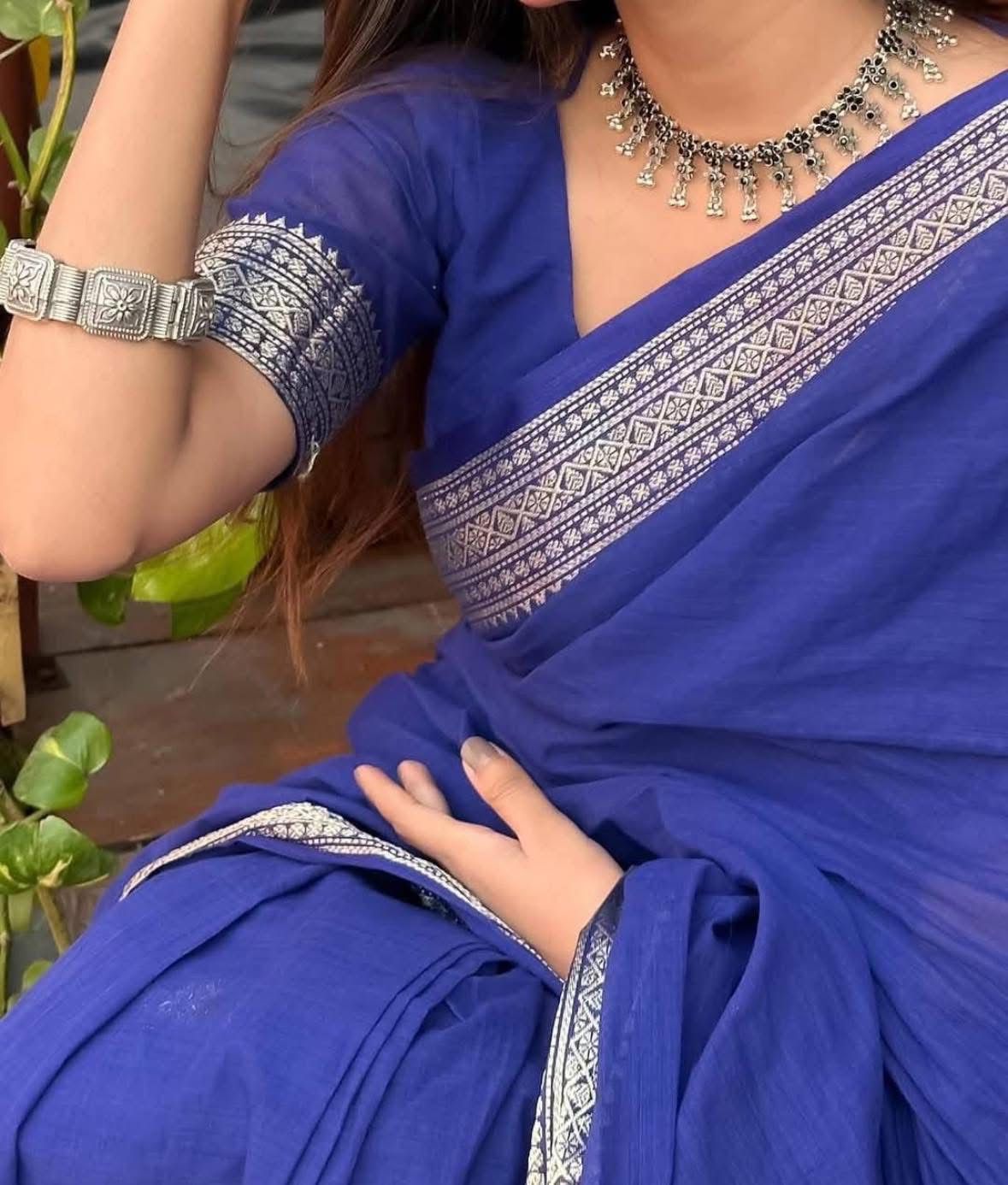 Handloom blue saree_img_1