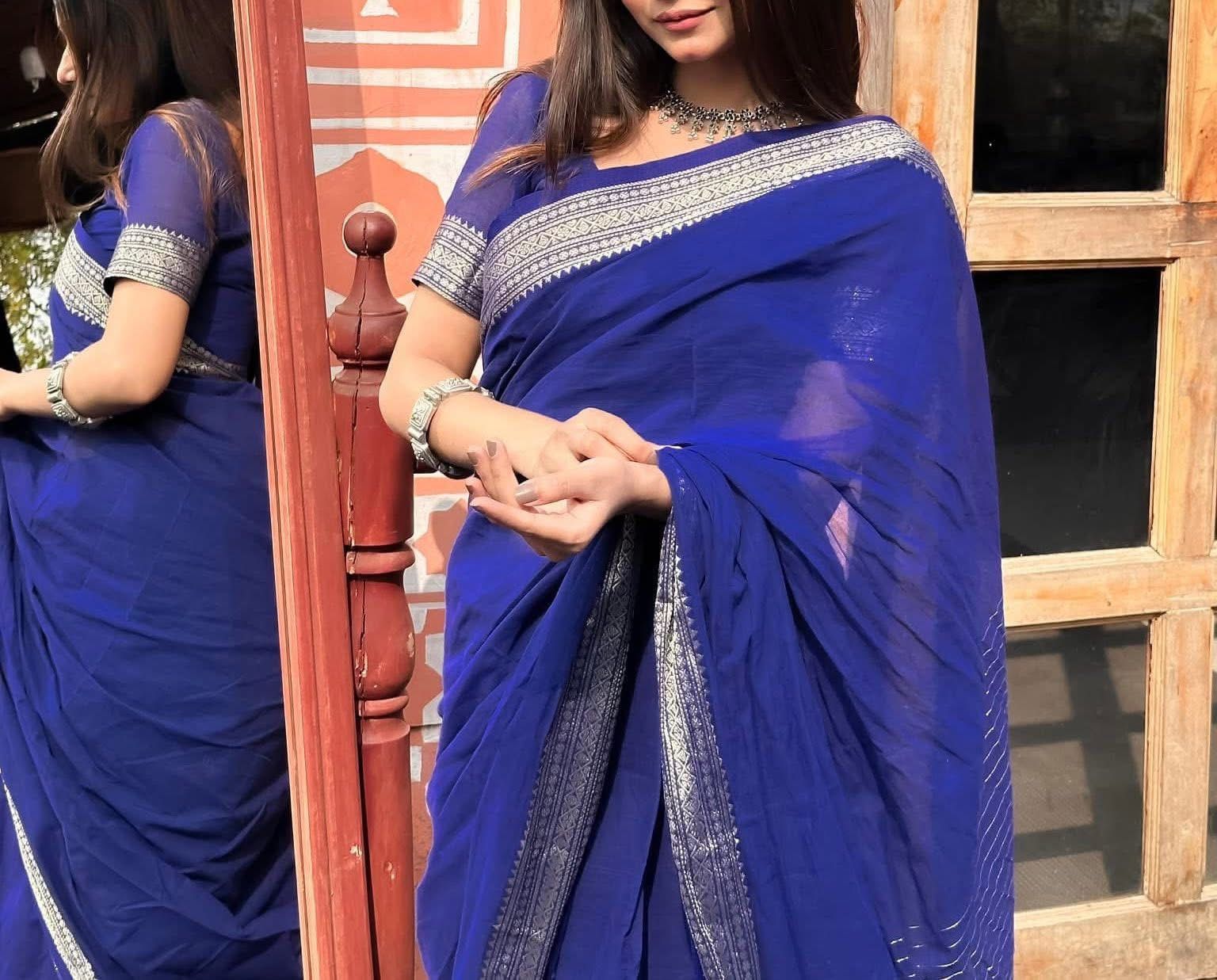 Handloom blue saree_img_2